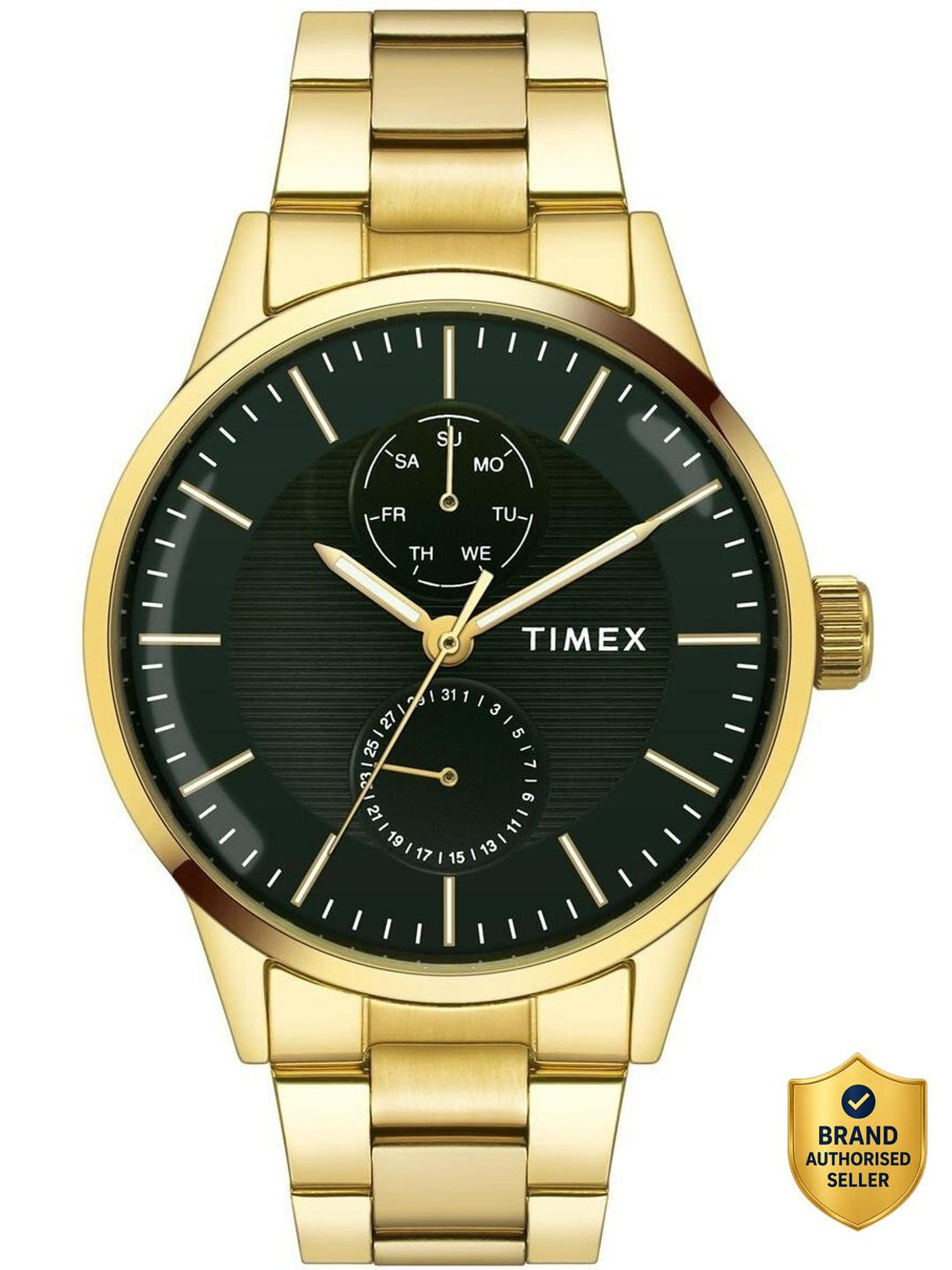 Image of TIMEX TWEG19939 Trendline Round 44mm Green Dial Analog Watch - For Men