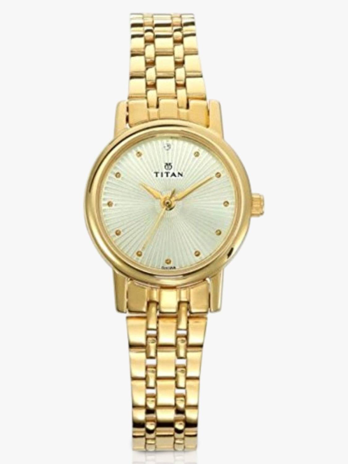 Titan Karishma Champagne Dial Golden Watch - Image 3