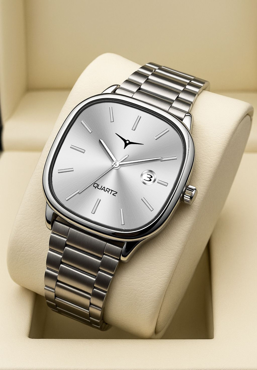 Image of moveflex UNISEX Date Function Working Free Size Adjutable Chain Lock Premium Quality UNISEX Date Function Working Free Size Adjutable Chain Lock Premium Quality Analog Watch - For Men