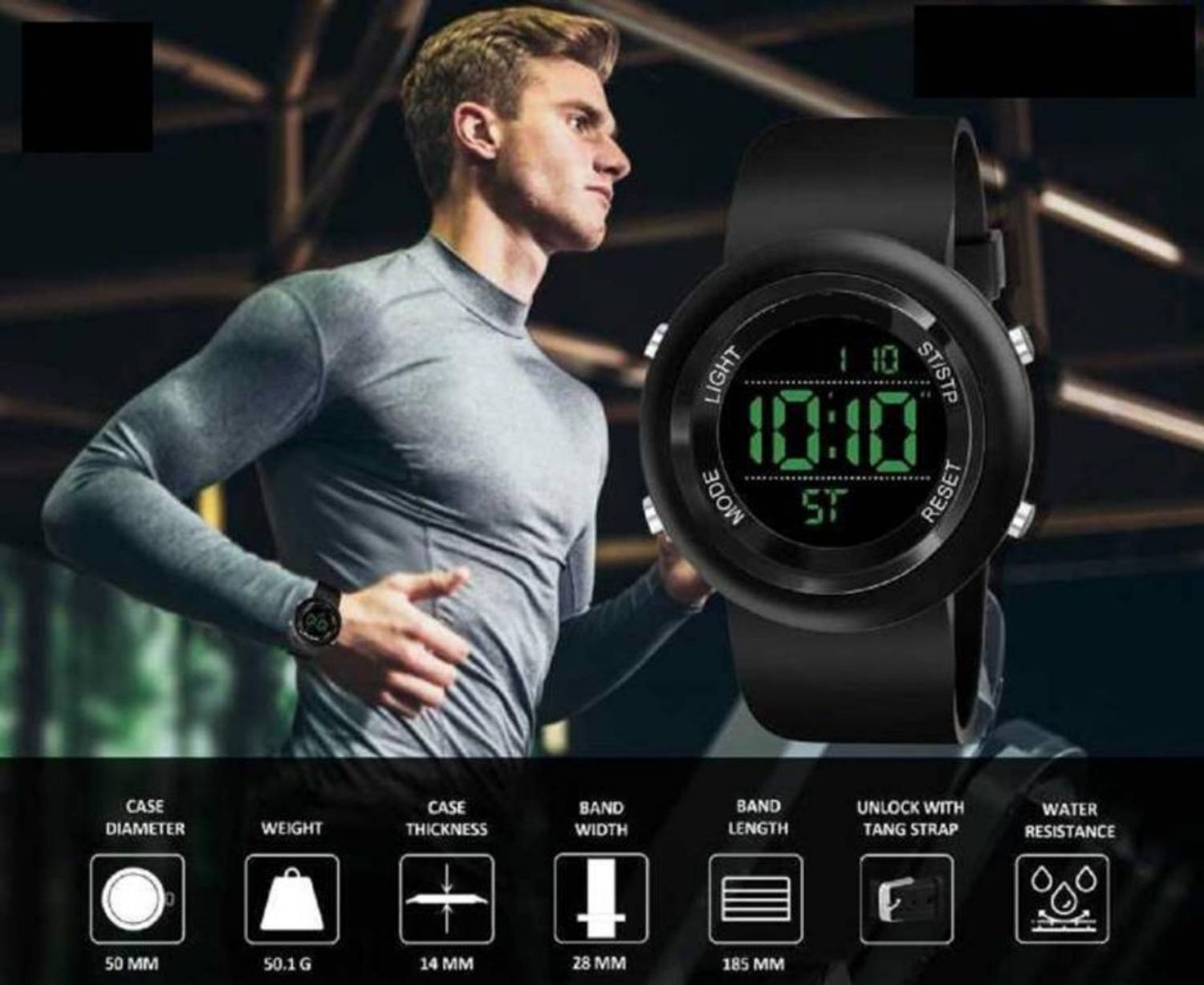 TERIZLA Digital Chronograph Stopwatch Watch - Image 5