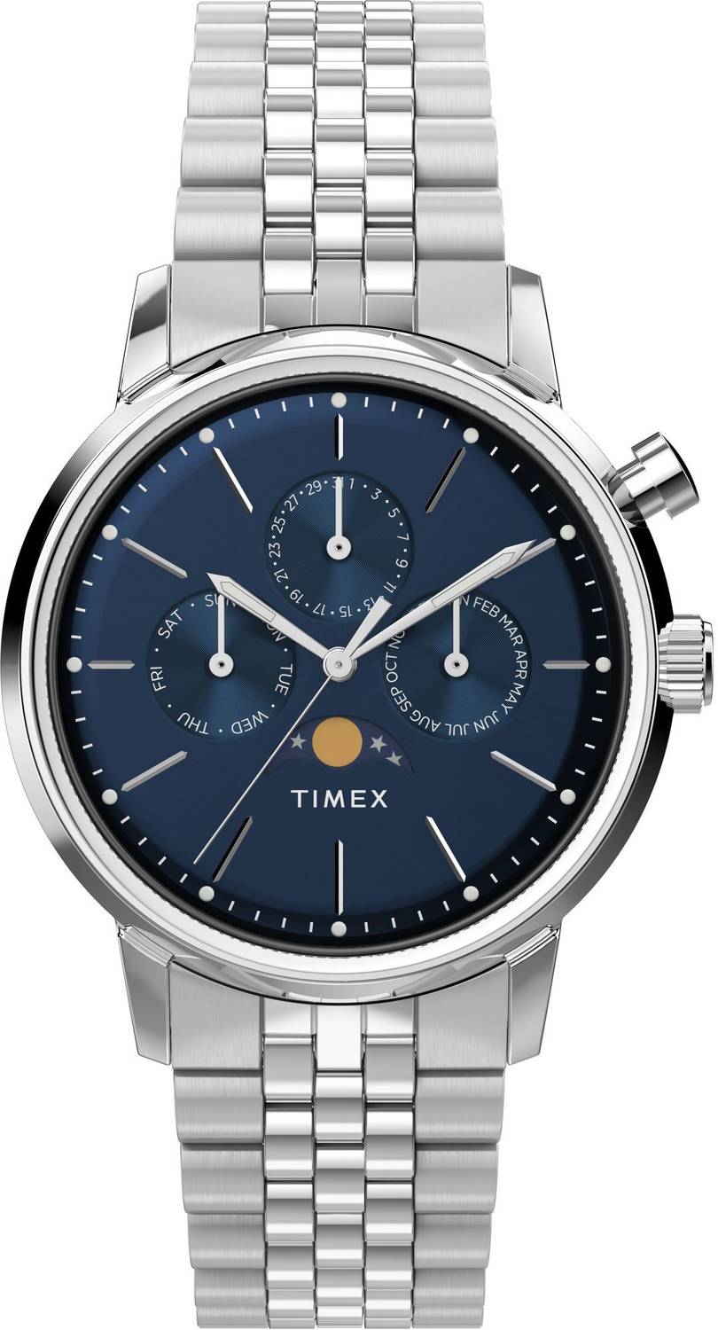 TIMEX TWEG26802 Marlin Round 40mm Blue Dial Analog Watch - For Men