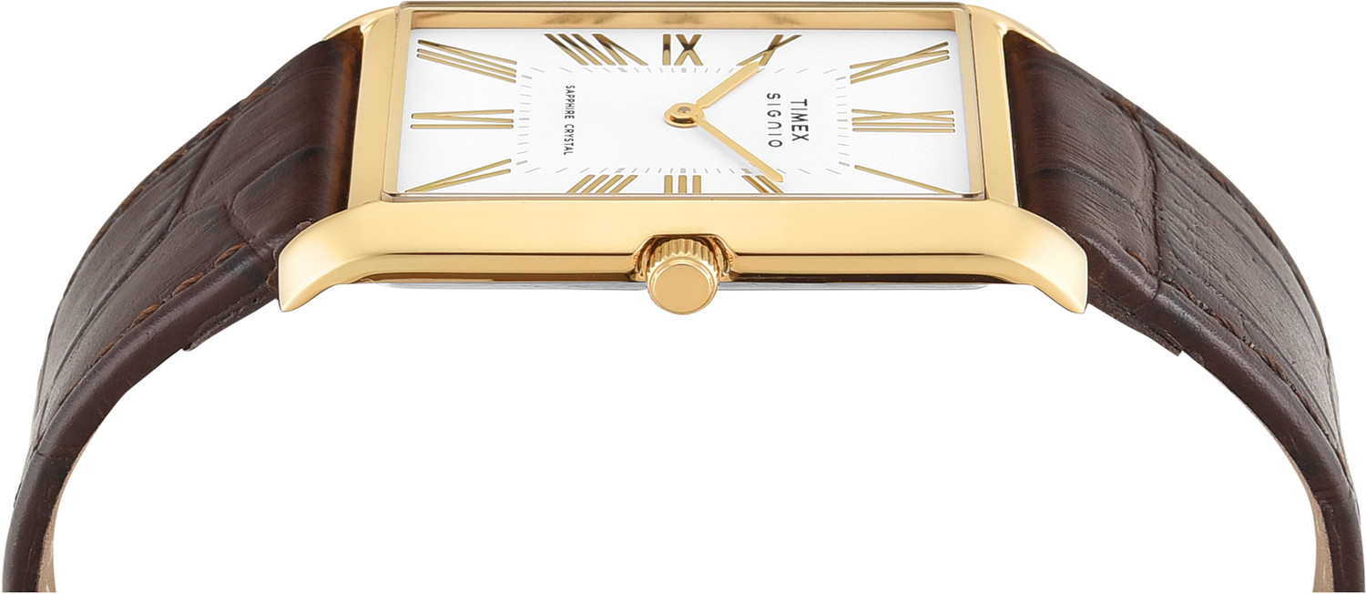 Image of TIMEX TWEG34300 Signio Rectangle 28mm White Dial Analog Watch - For Men