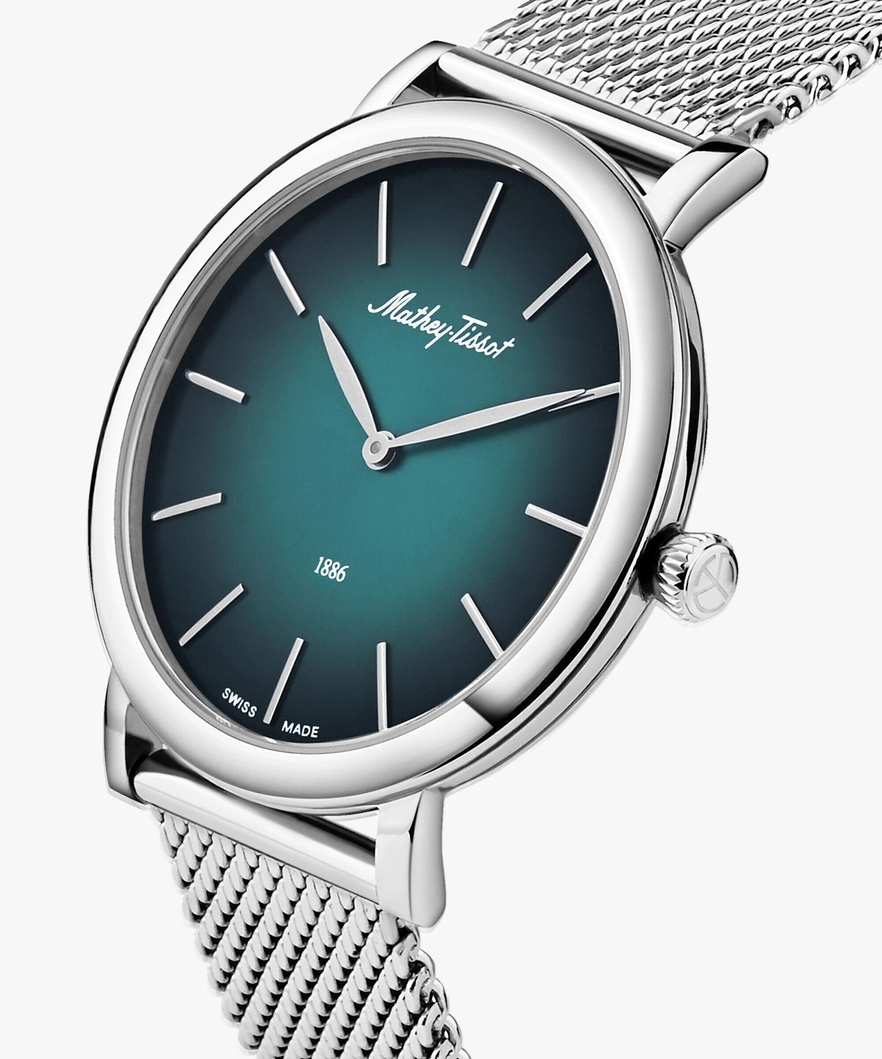 Image of Mathey-Tissot Swiss Made Monsoon Quartz Ronda 515 Movement Green Dial Analog Watch - For Men