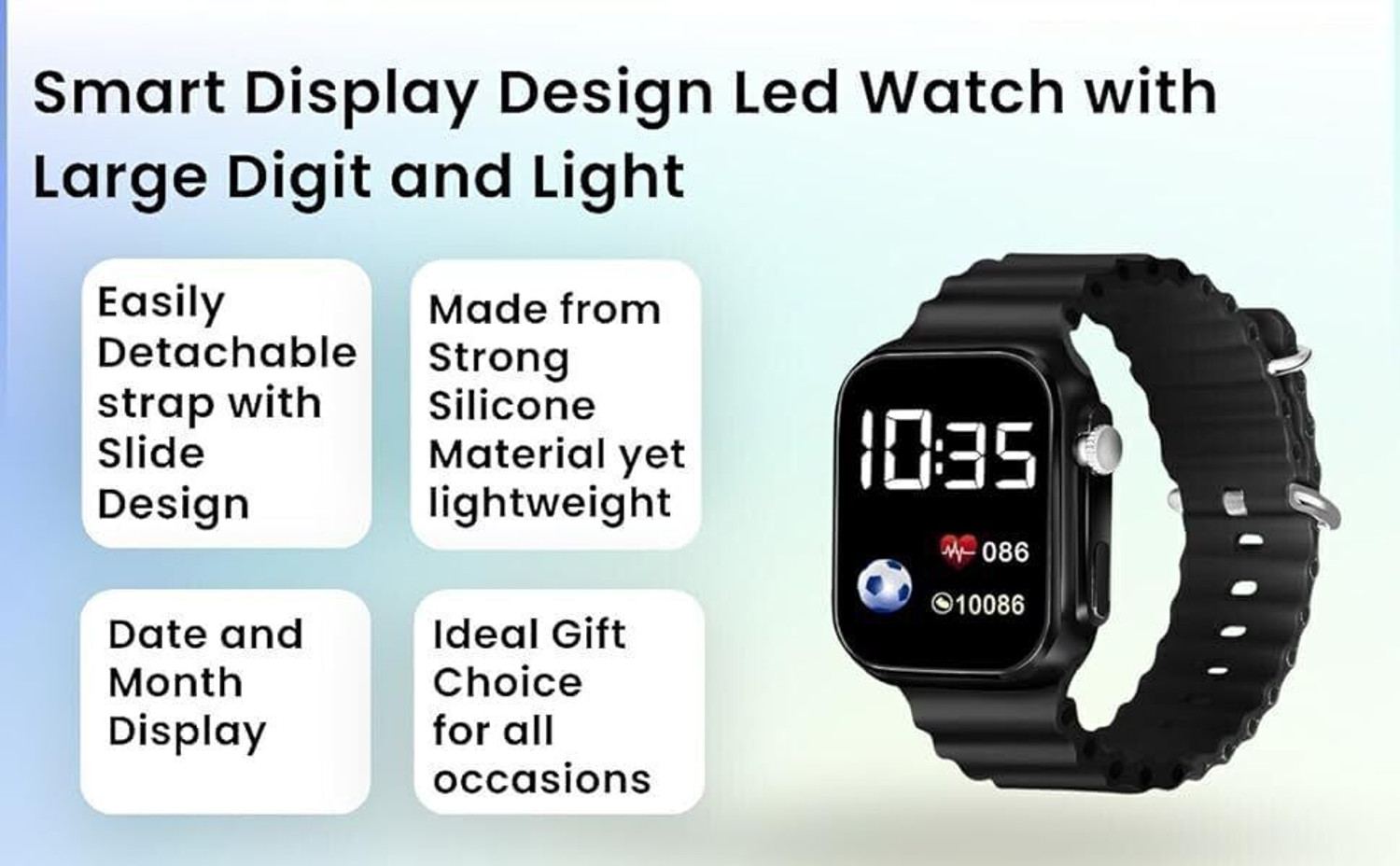 Image of Timofy Digital Watch for Men Women Couple LED Date Time Display Digital Watch For Kids Digital Watch - For Boys