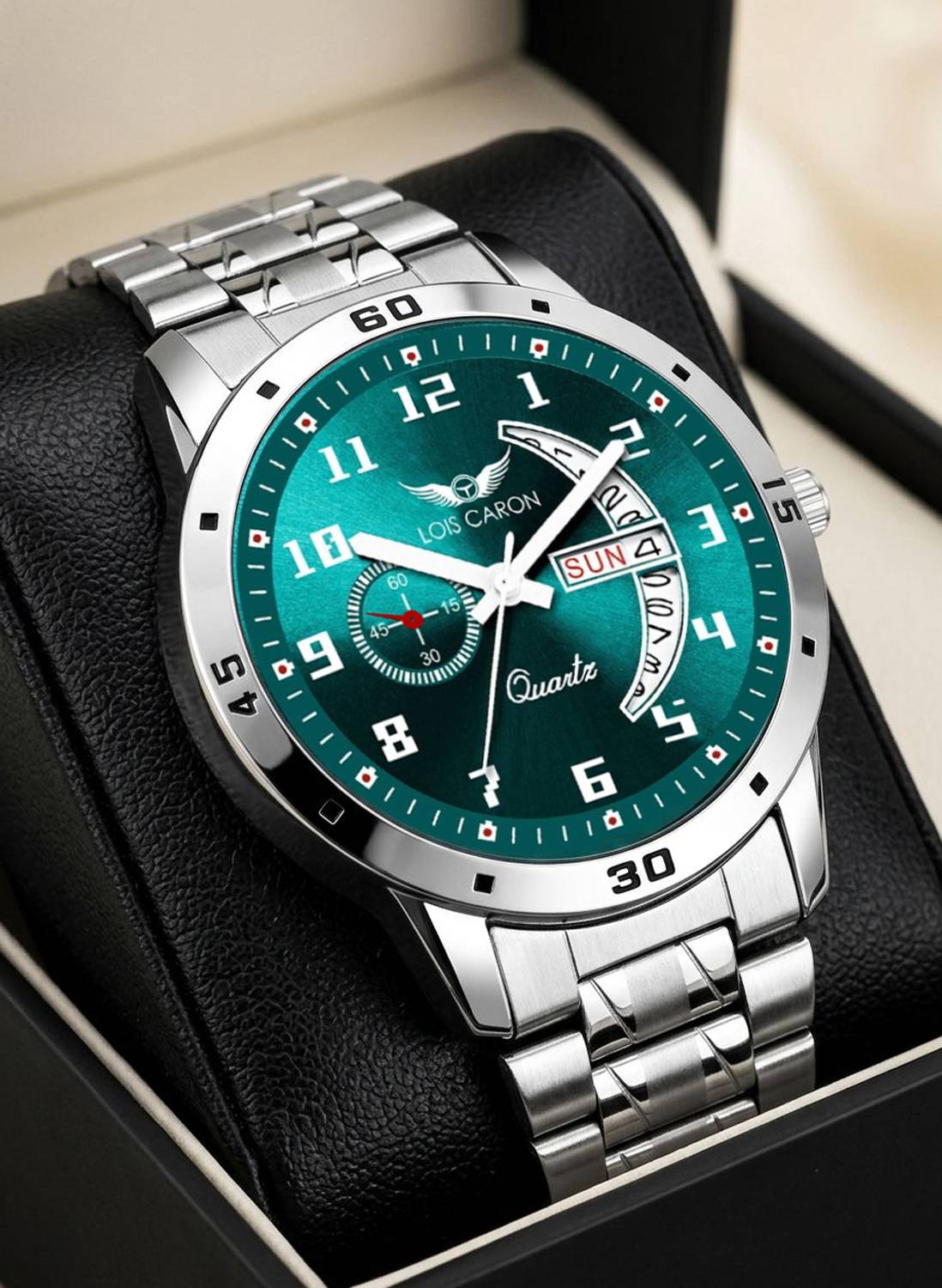 LOIS CARON LCS-8326 Green Dial Men's Watch - Image 2