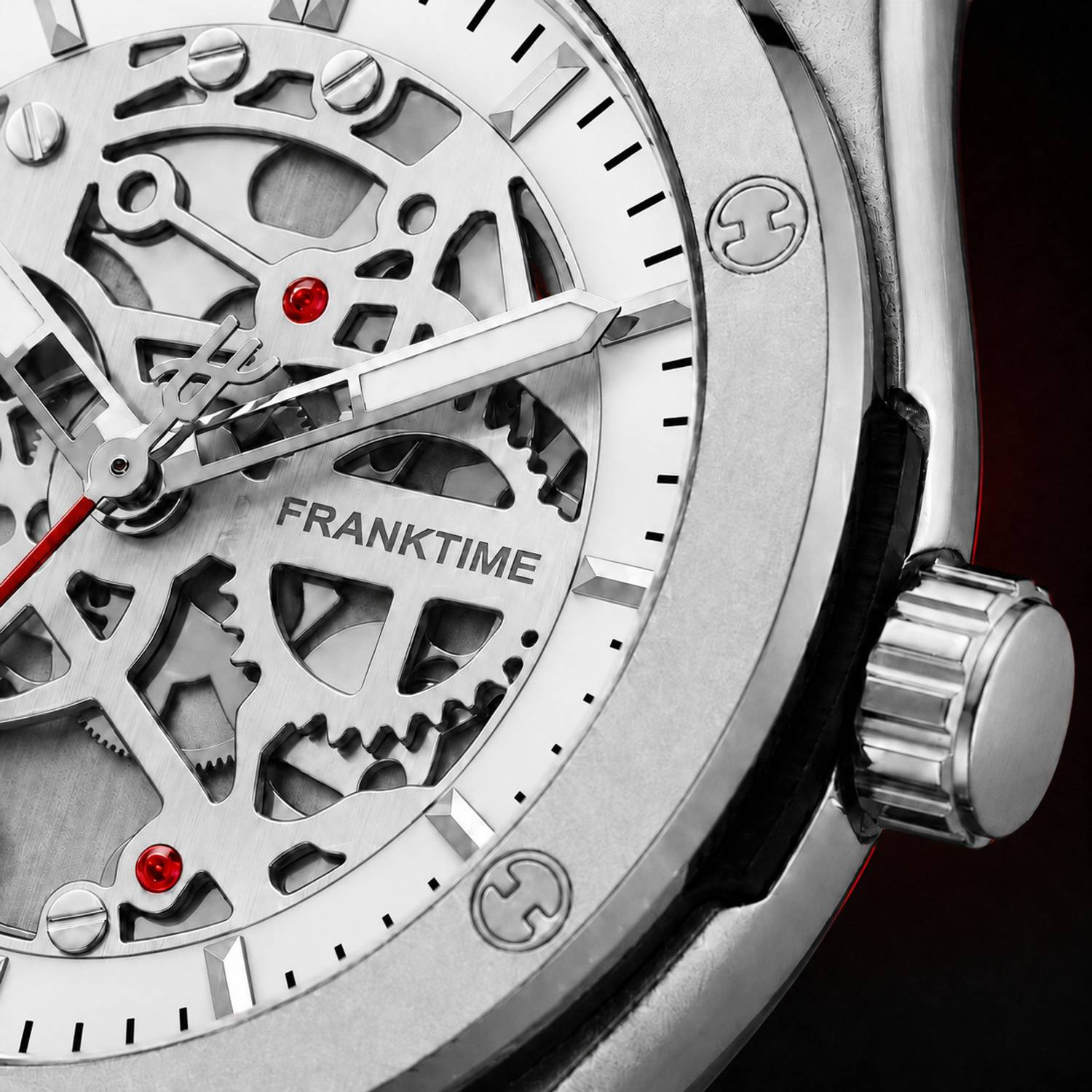 FRANKTIME Apex Men's Black Skeleton Watch - Image 2
