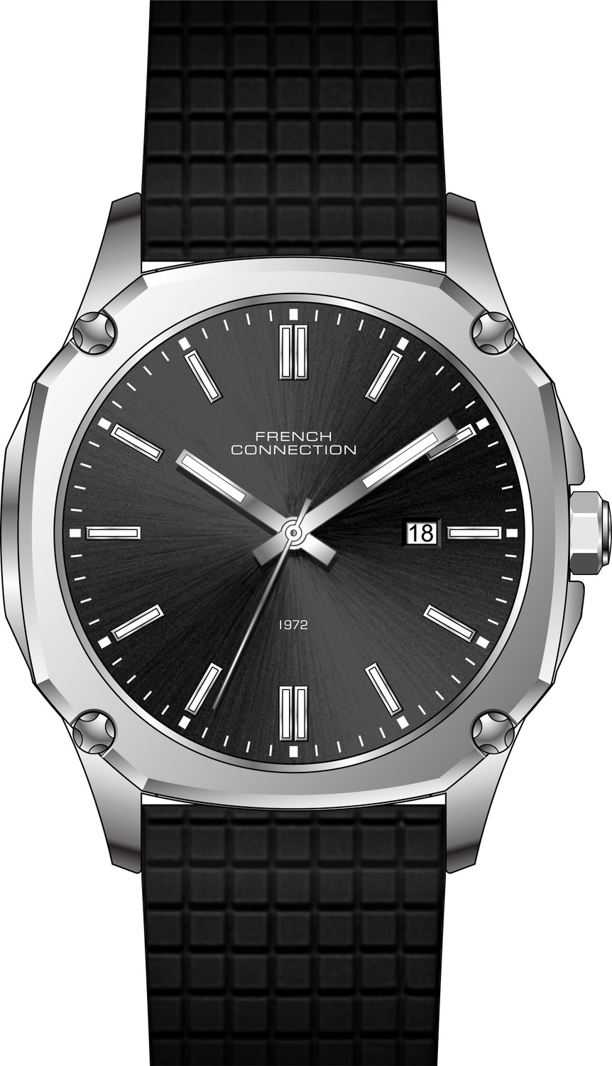 Image of French Connection Sunray Dial Vangaurd Analog Watch - For Men