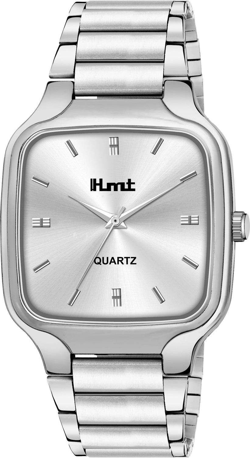 Image of hmt QUARTZ Plain Square Original Silver Plated For Boys Analog Watch - For Men