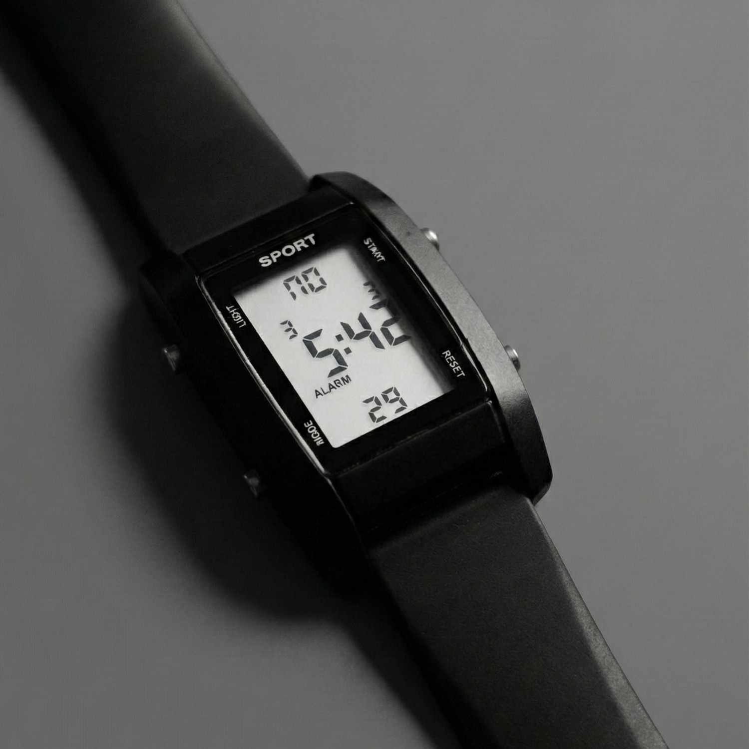Image of WiseWalker WiseWalker Black Digital Watch LCD Display Silicone Belt for Women & Girls Digital Watch - For Women
