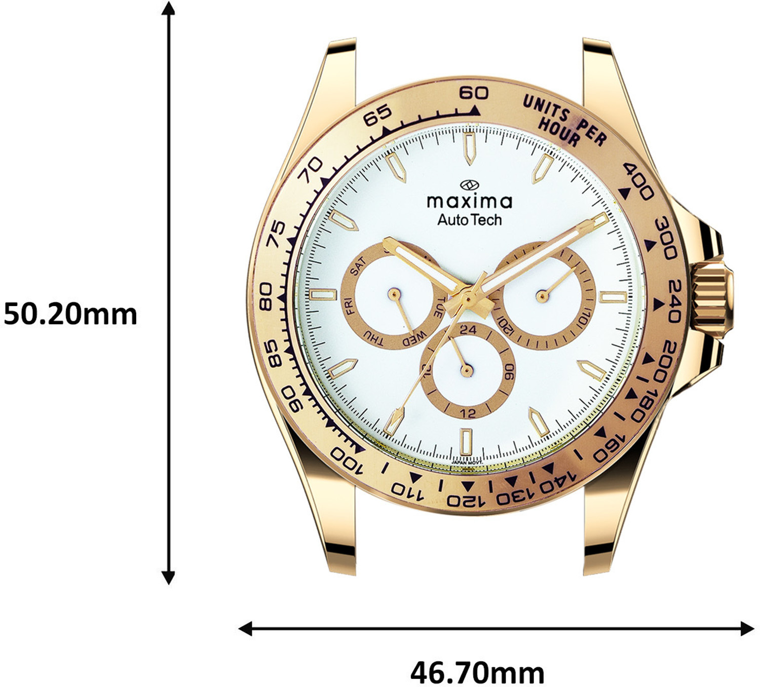 Image of MAXIMA 70760CMGY Auto Tech Collection Analog Watch - For Men