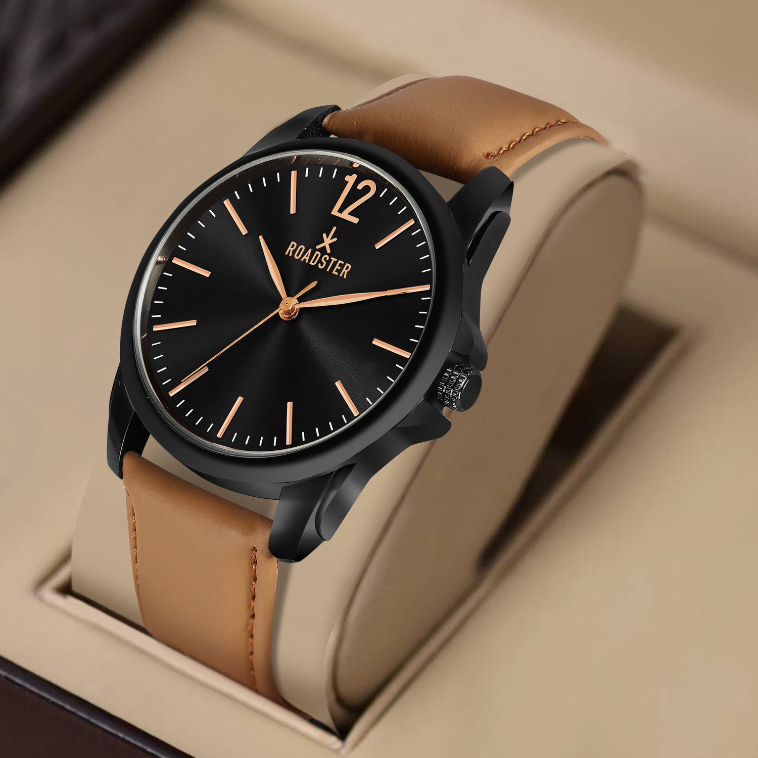 Image of Roadster RD-14-Black Big Dial Analog Watch - For Men