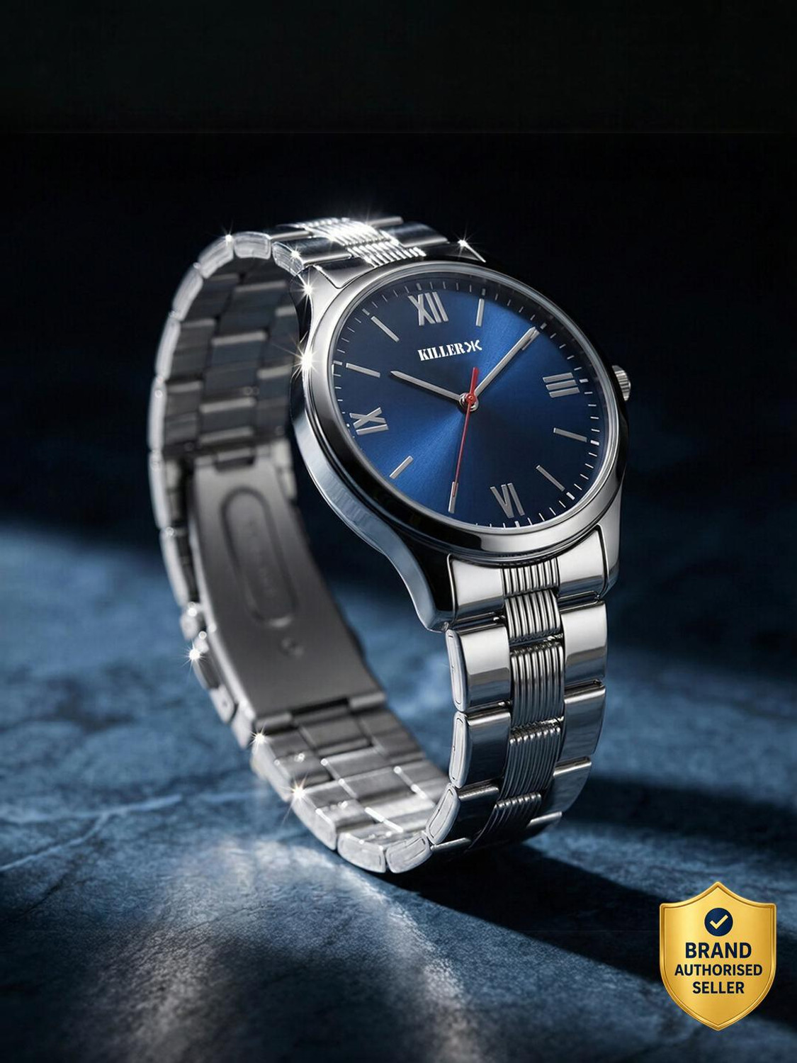Image of KILLER Killer Classic Water Resistant & Scratch Resistant Blue Quartz Watch For Mens Analog Watch - For Men