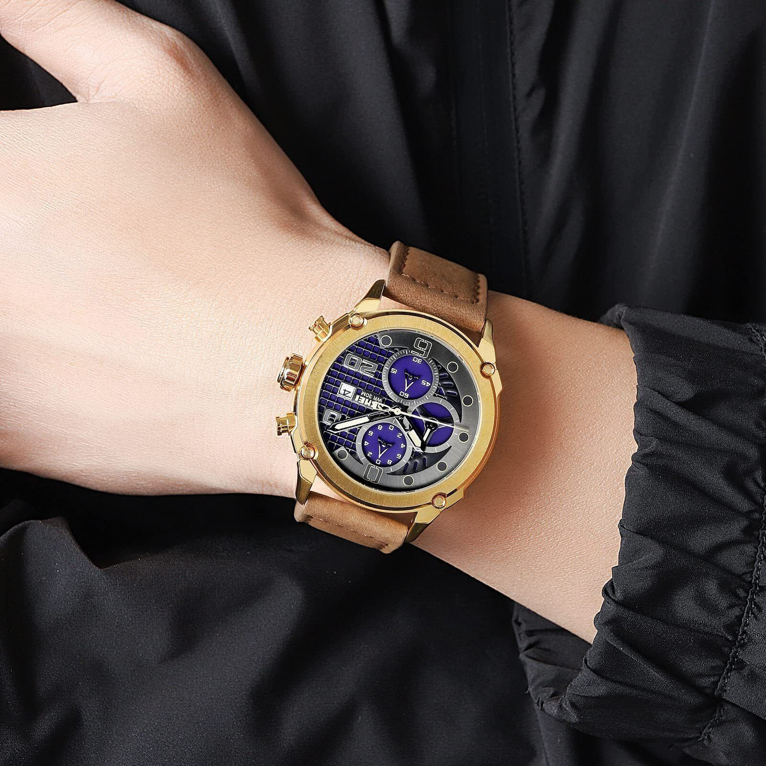 Image of SKMEI SKEI 2051 Gold Dr. Brown Skmei Analog Watch - For Men