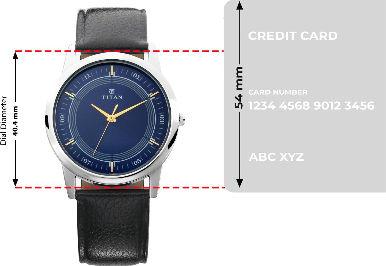 Titan NP1773SL01 Blue Dial Black Leather Men's Watch - Image 4
