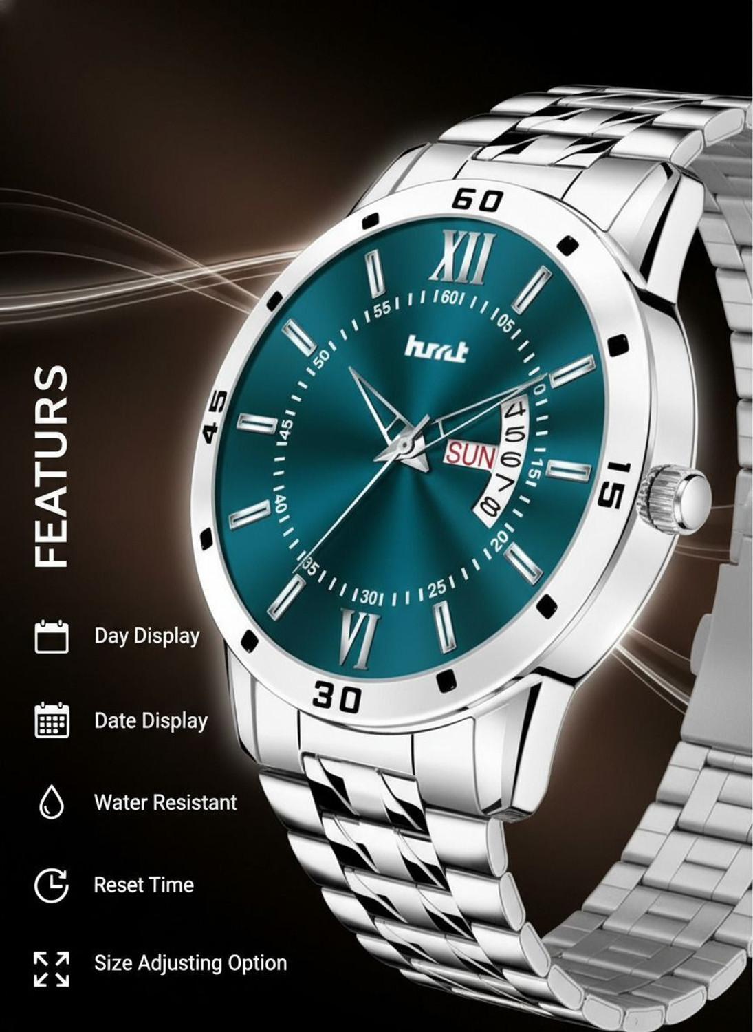 Image of hmt QUARTZ Exclusive Premium Plated Dial Chain Day & Date Functioning Analog Watch - For Men
