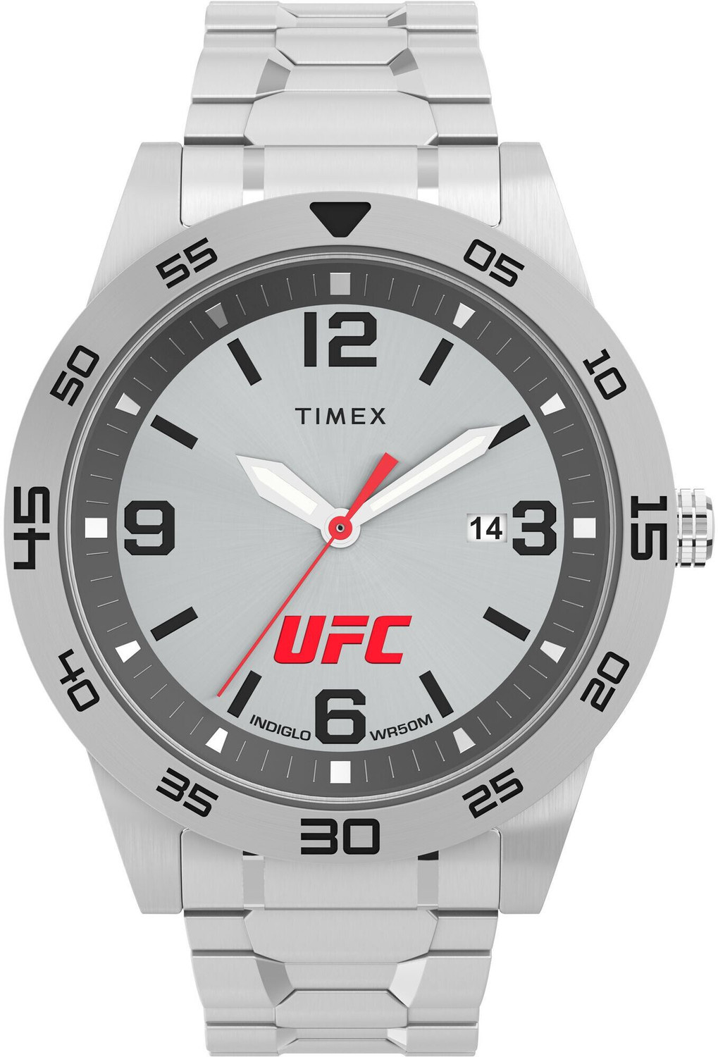 Image of TIMEX UFC Round 42mm Silver Dial Analog Watch - For Men