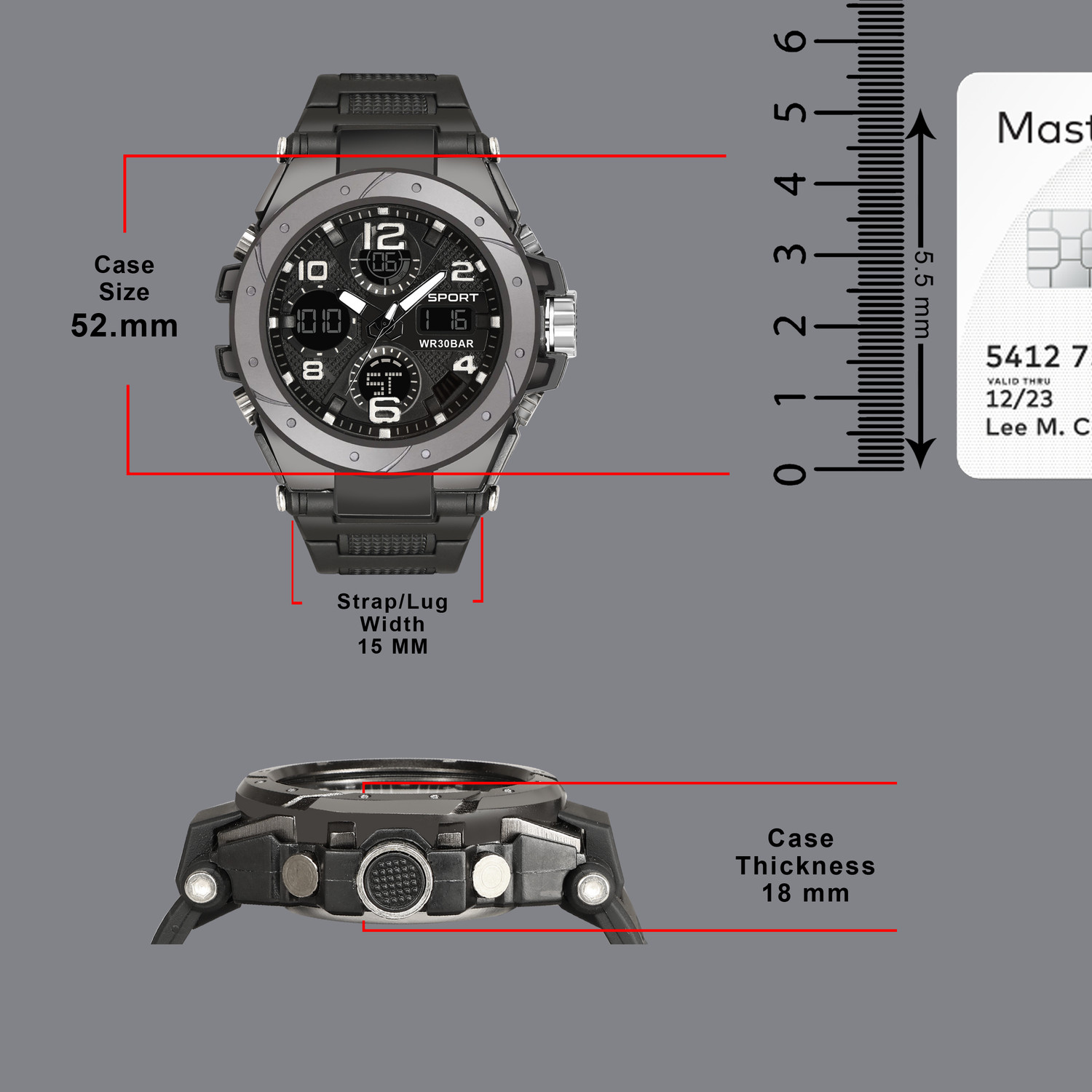 Image of PROVOGUE PRVG-7017 Calendar|Stop Watch|Trending|Shock Chronograph Resistant Luminous Digital Watch Analog-Digital Watch - For Men