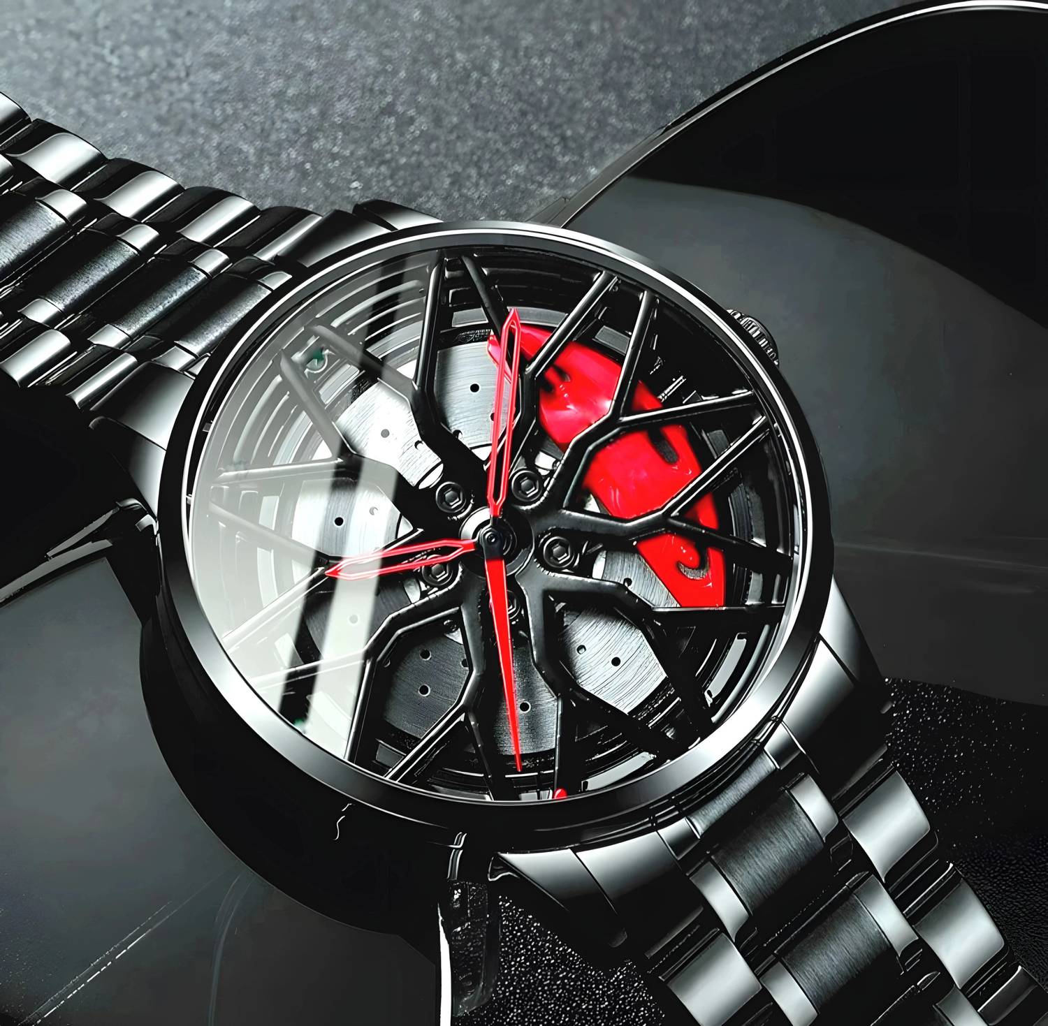 Wristy Men’s Rotating Wheel Dial Car Wheel Watch - Image 2