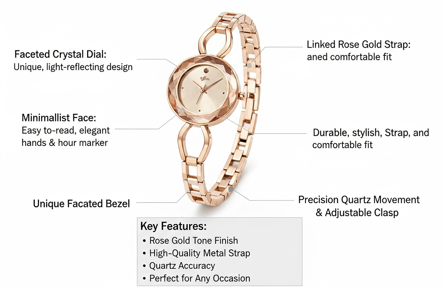 Image of Rocsil Analog Watch - For Women