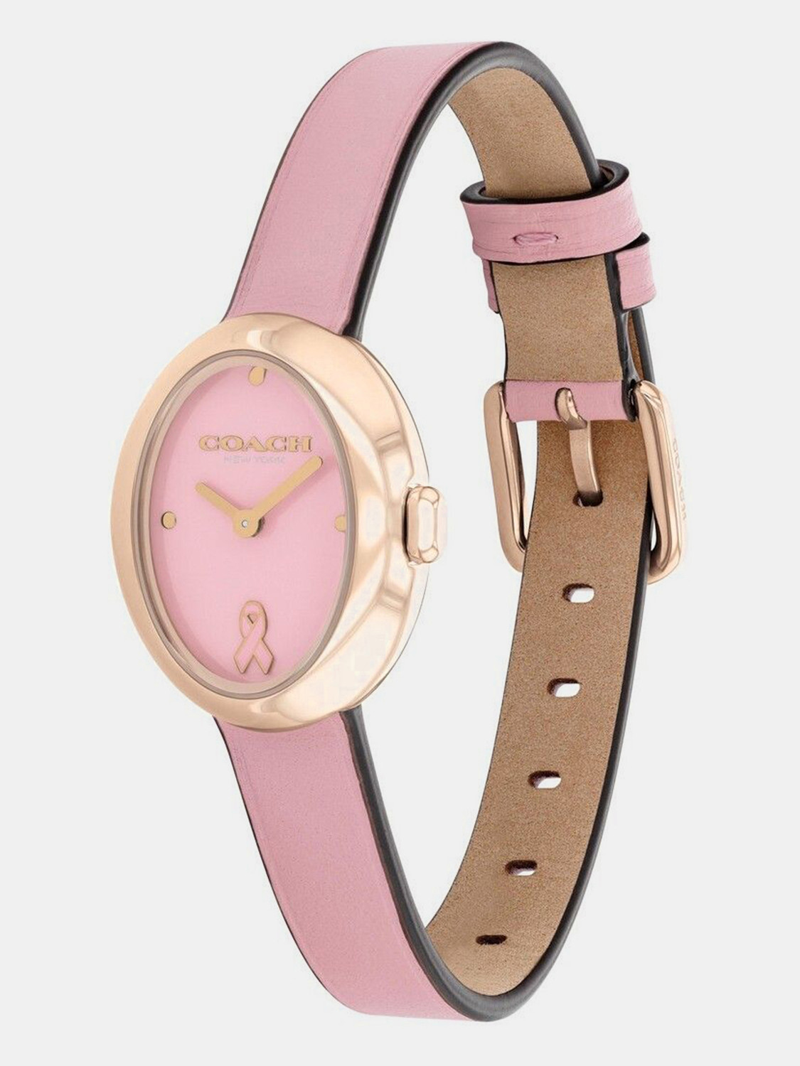 Image of Coach Sammy Qtz Basic Mini Pink Oval Dial Women's Watch - 14504565 Analog Watch - For Women 14504565
