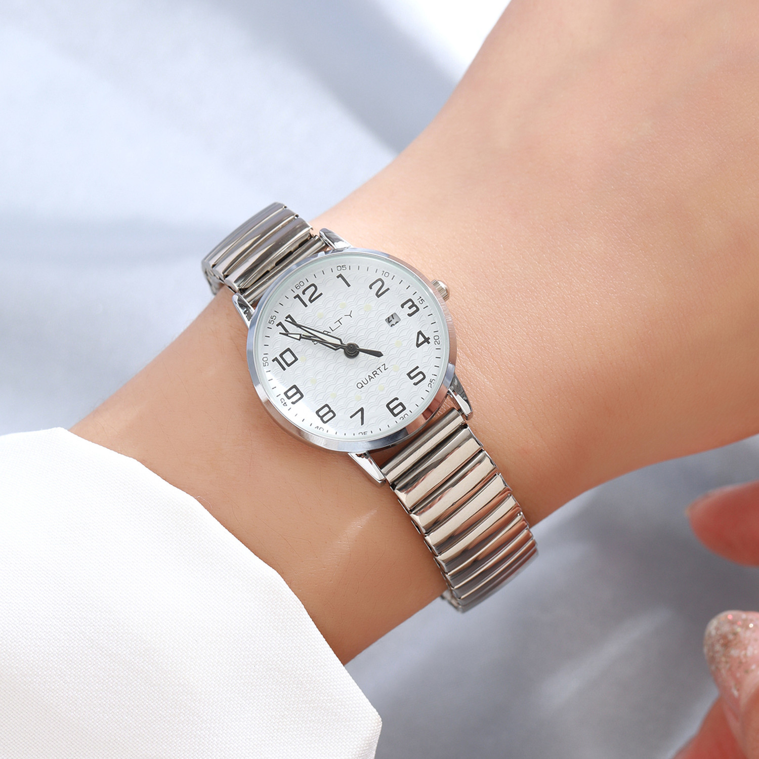 Image of Salty New White Dial Daily Drive Watch Analog Watch - For Women