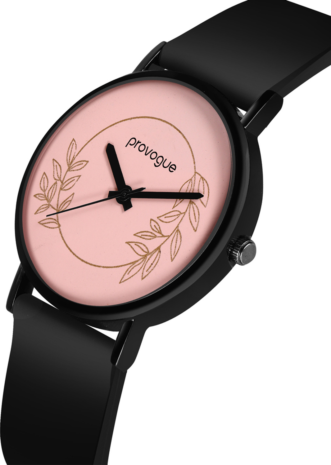 Image of PROVOGUE PG-2551 Provogue Watch For Girls||Black Silicone Band Water Resistant Quartz Watch Women Analog Watch - For Women