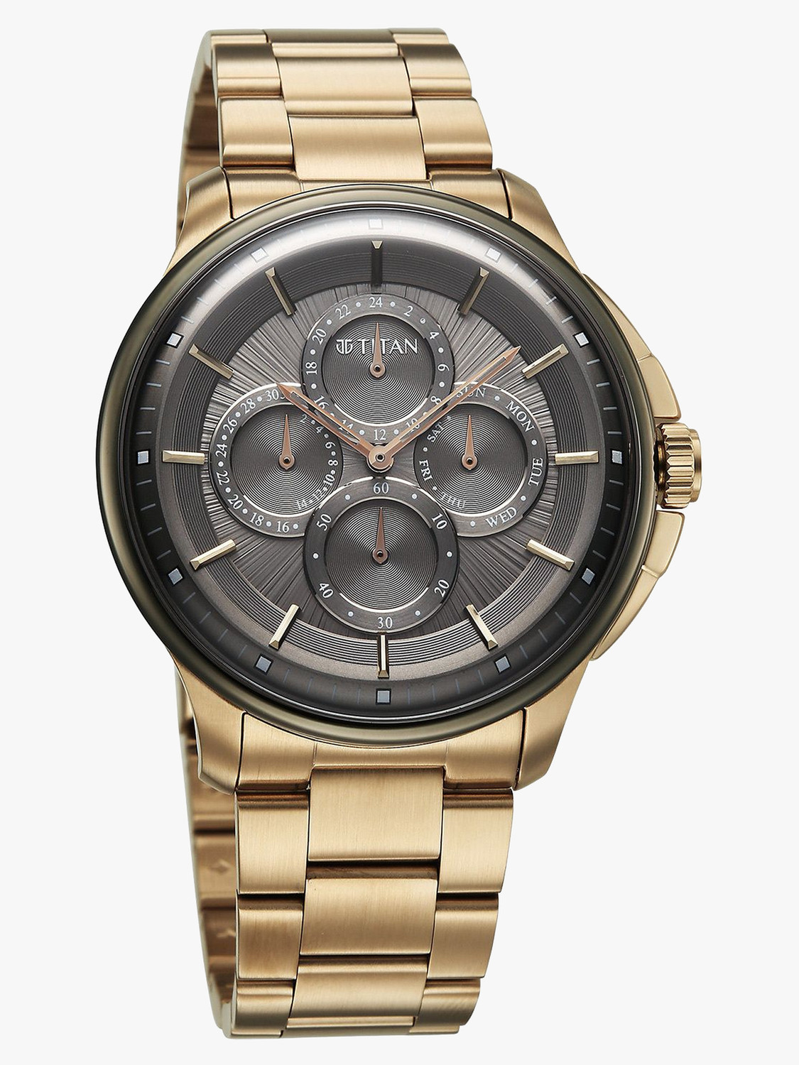 Image of Titan Titan Classique Four Eye Multifunction Titan Classique Four Eye Multifunction Anthracite Dial Watch for Men Analog Watch - For Men