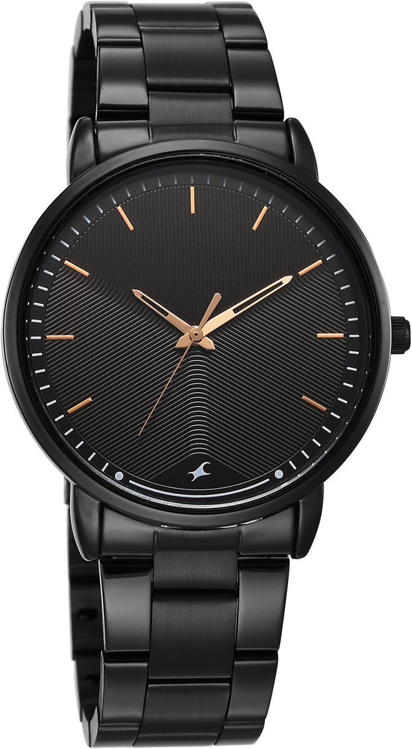 Image of Fastrack Stunners X Stunners X Quartz Black Dial Black Stainless steel Strap Analog Watch - For Men