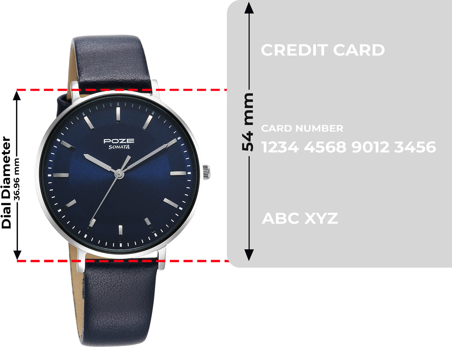 Image of SONATA Poze Blue Dial Blue Strap Analog Watch - For Women