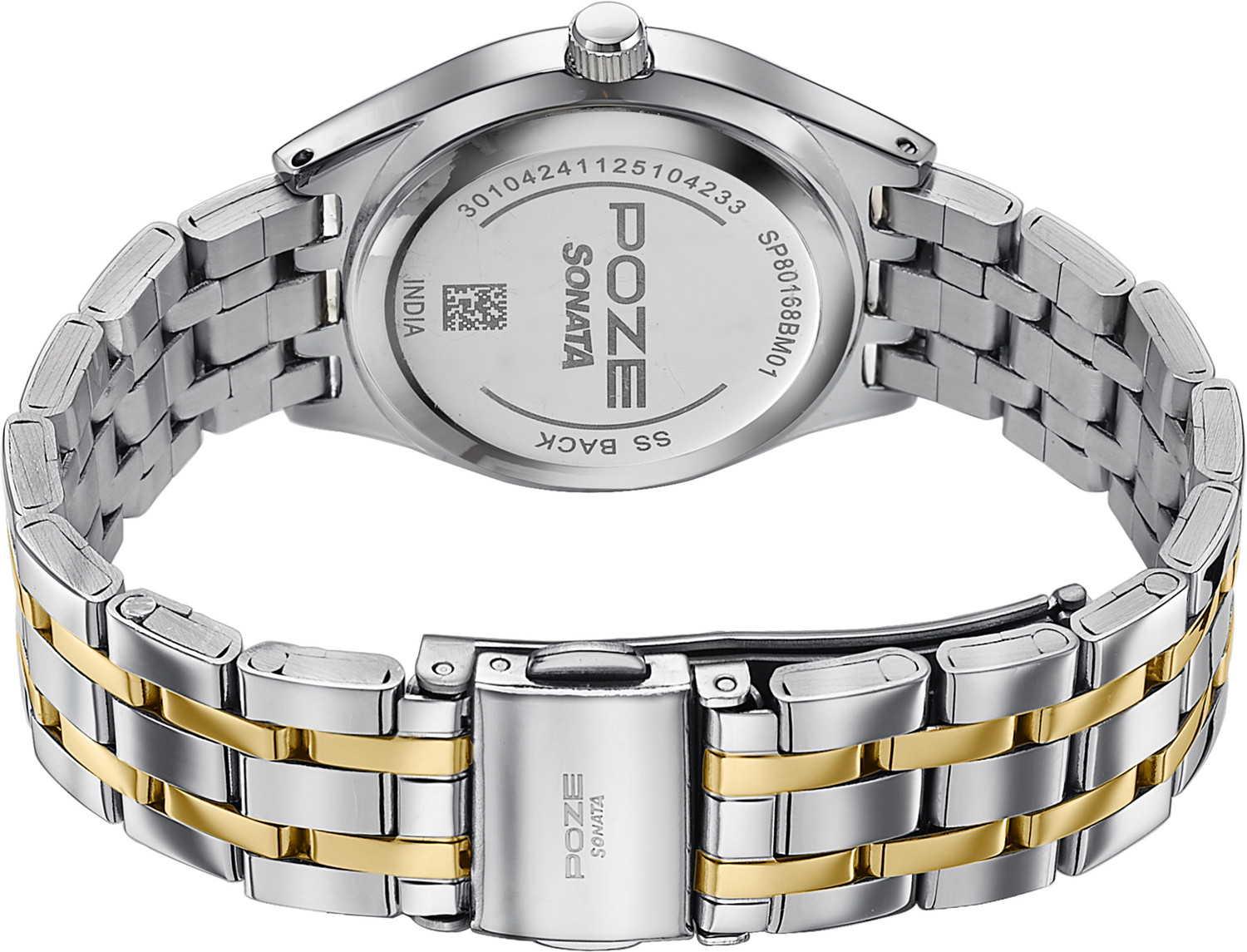 Image of SONATA Poze 8 Sonata Poze 8 Quartz Silver Dial IPS+IPG 304SS Sheet Metal Strap Analog Watch - For Women
