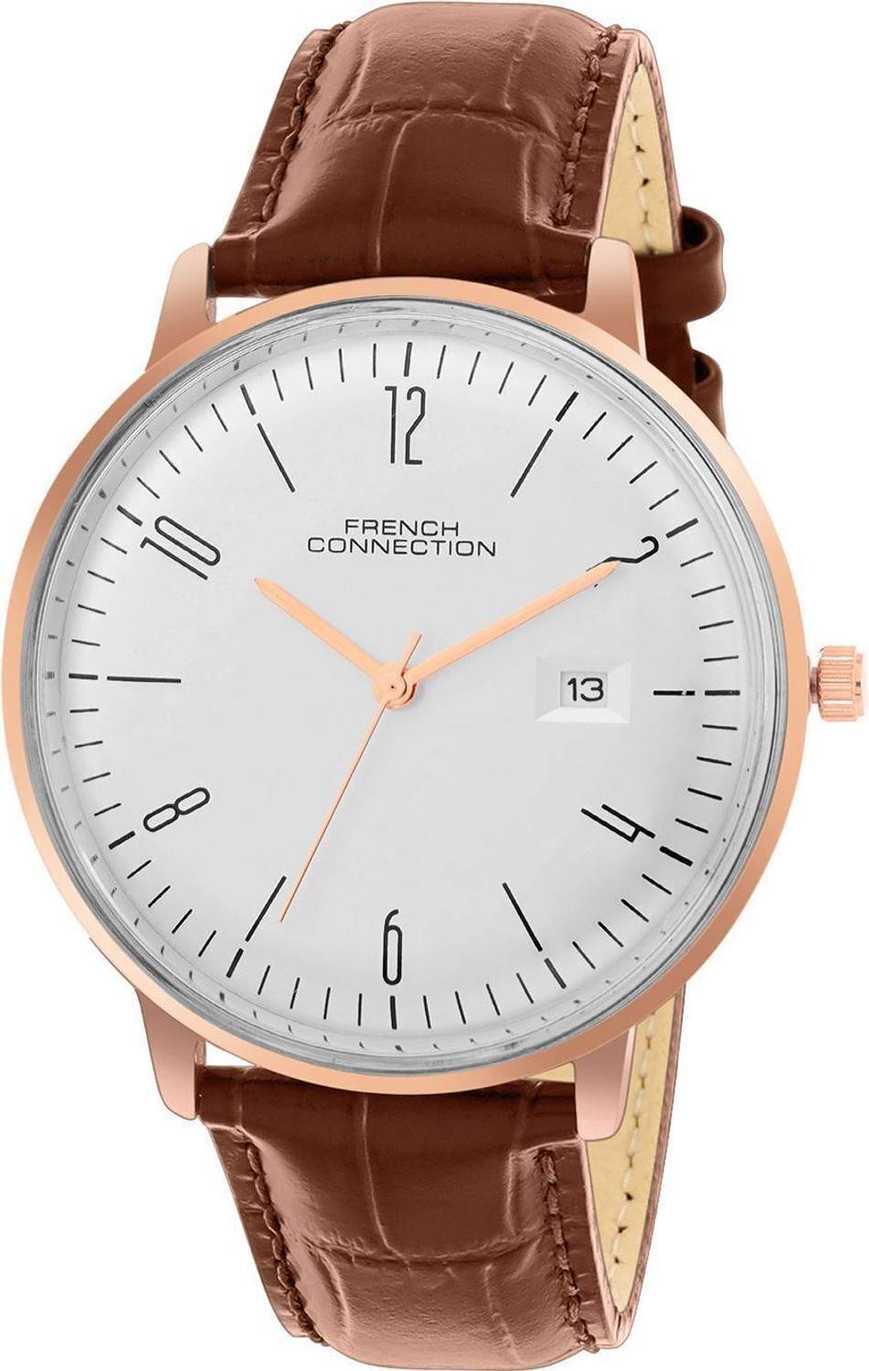 Image of French Connection Silver Sunray Dial | Analog Watch For Men's | FCN0163BRL Analog Watch - For Men