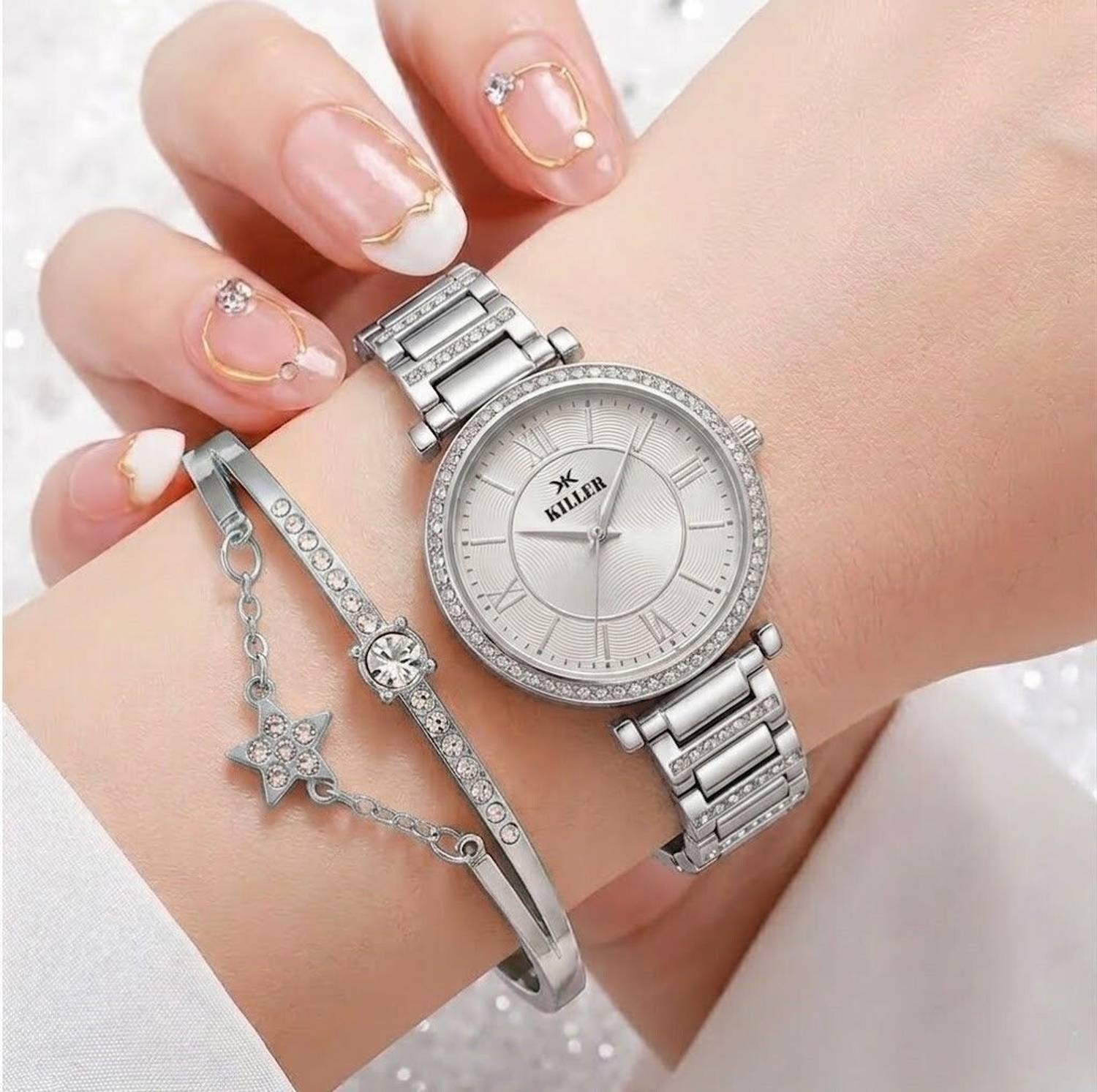 KILLER Rosegold Watch & Bracelet Combo Set - Image 5