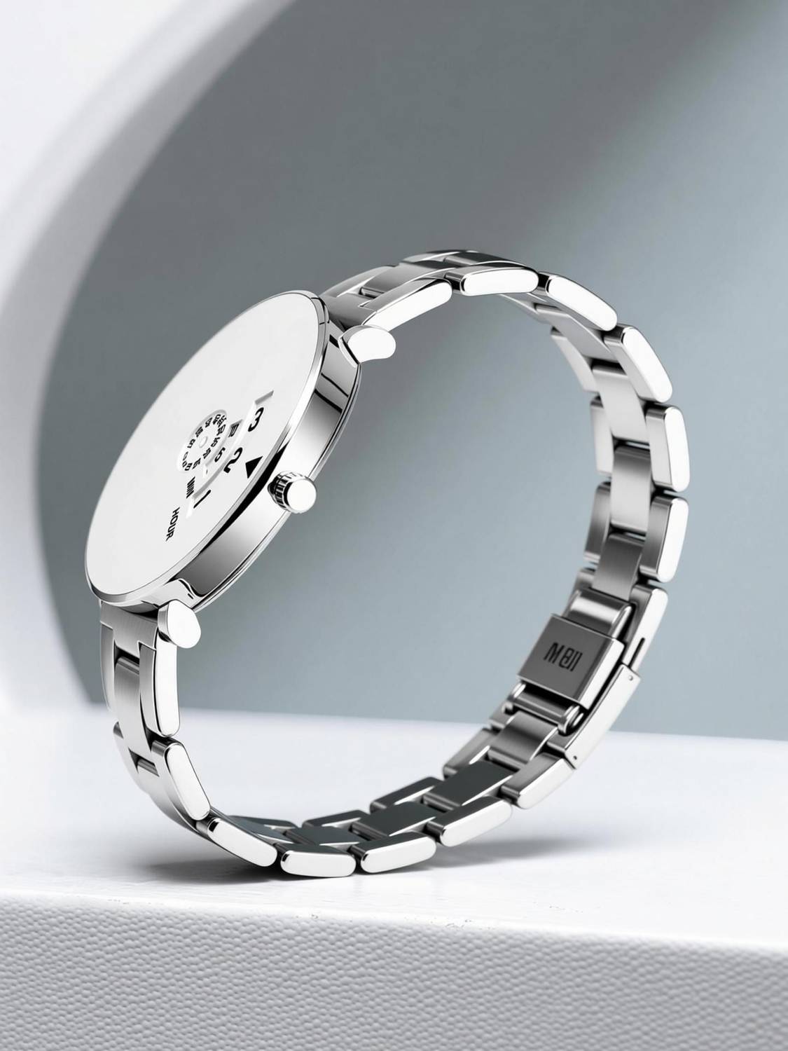 NIXEA 1302-AB PAIDU White Chain Strap Analog Watch - Image 3
