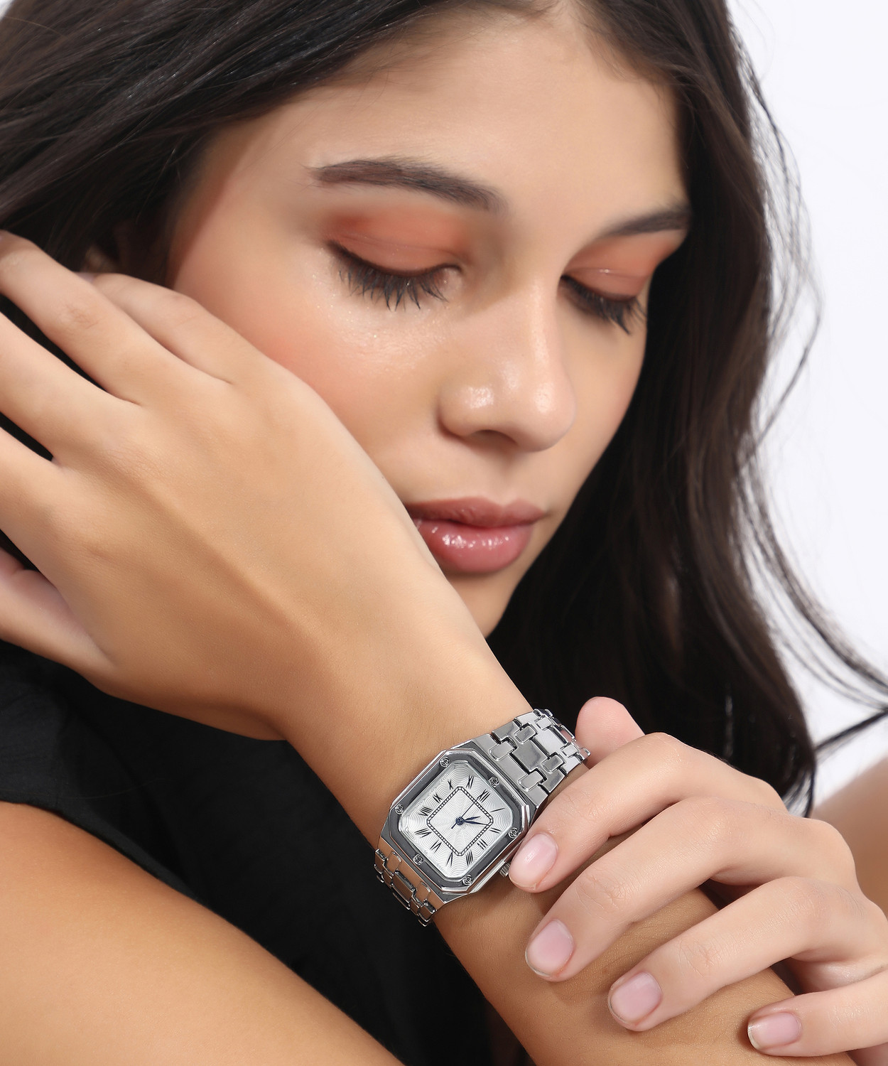 Image of Haute Sauce The Torque Roman Square Watch Analog Watch - For Women