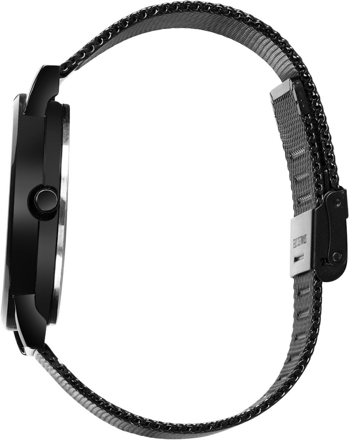 Image of EMPERO EAB104 Black Nova Series Mesh Strap Minimalist Unisex Analog Watch for Women Analog Watch - For Men