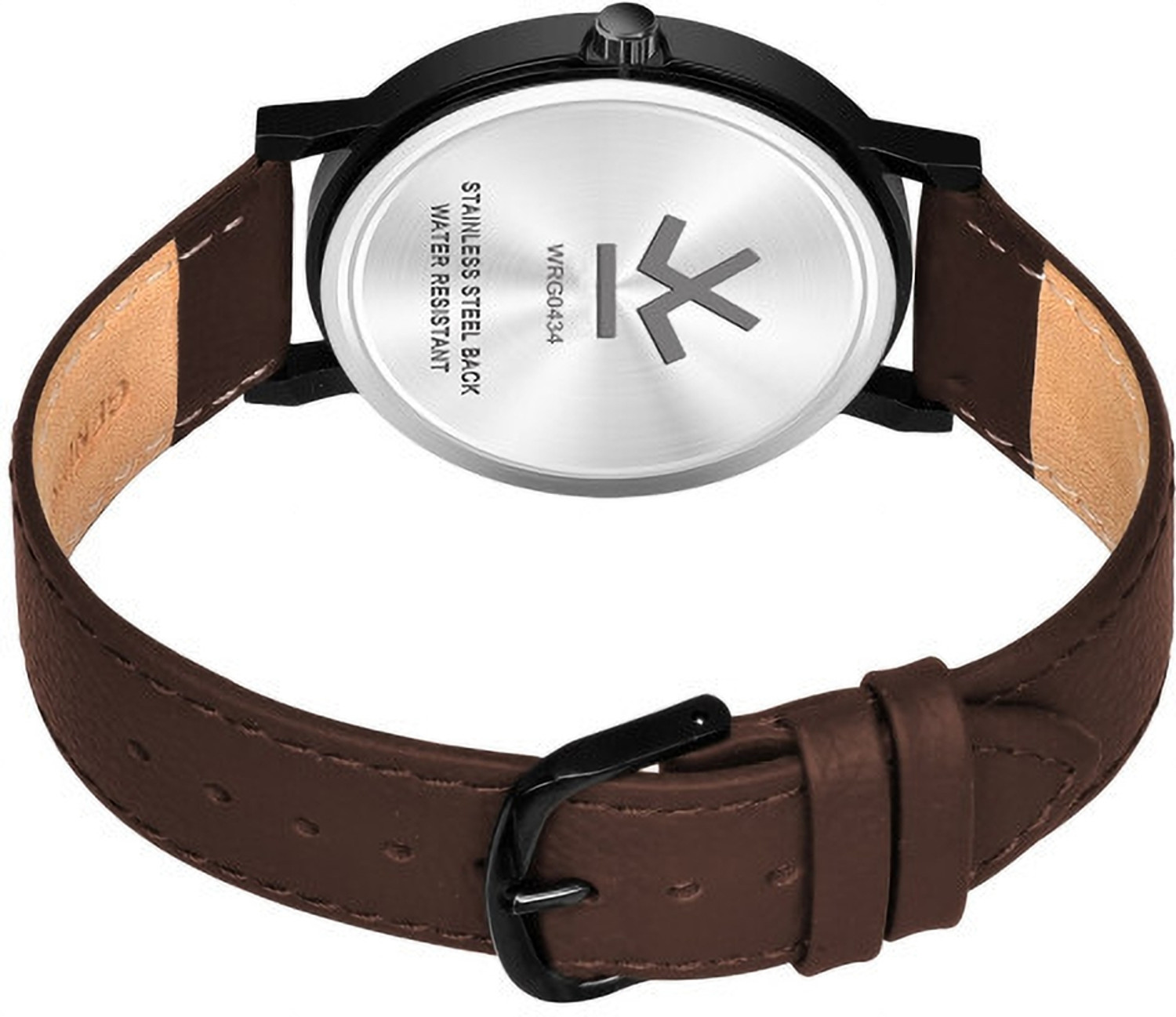 Image of WROGN Men Printed Dial & Leather Straps Analogue Watch Analog Watch - For Men
