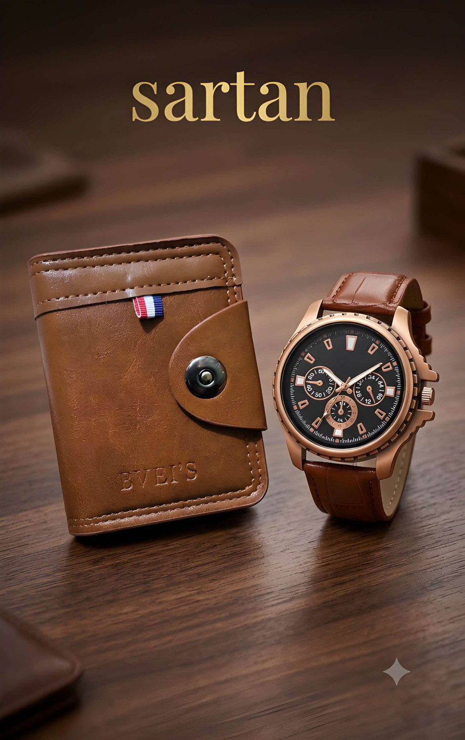 Image of SARTAN Men's Watch Wallet Combo SARTAN Men's Watch Wallet Combo Analog Watch - For Men