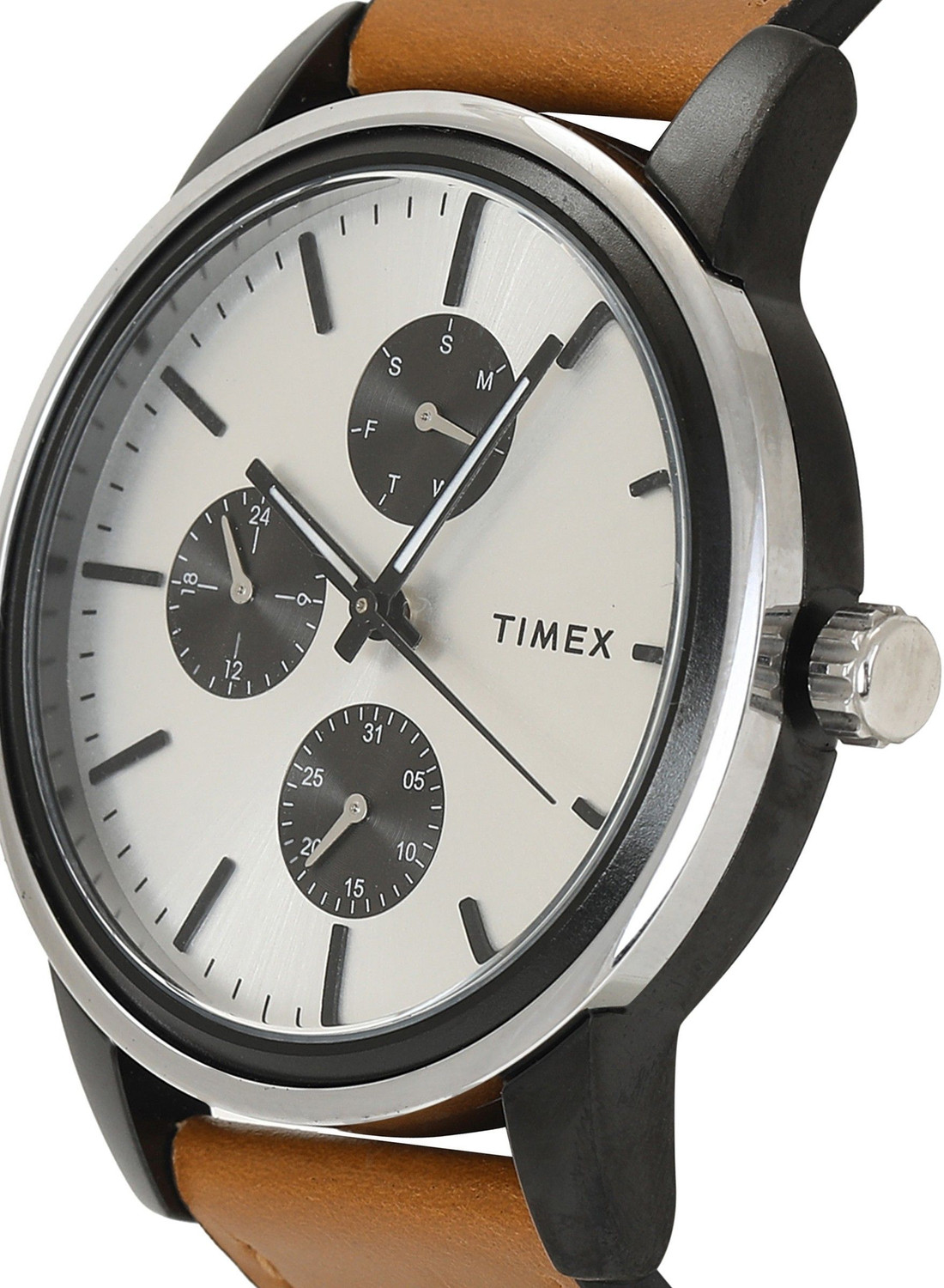 Image of TIMEX TWEG18901 Round 44mm Silver Dial Analog Watch - For Men