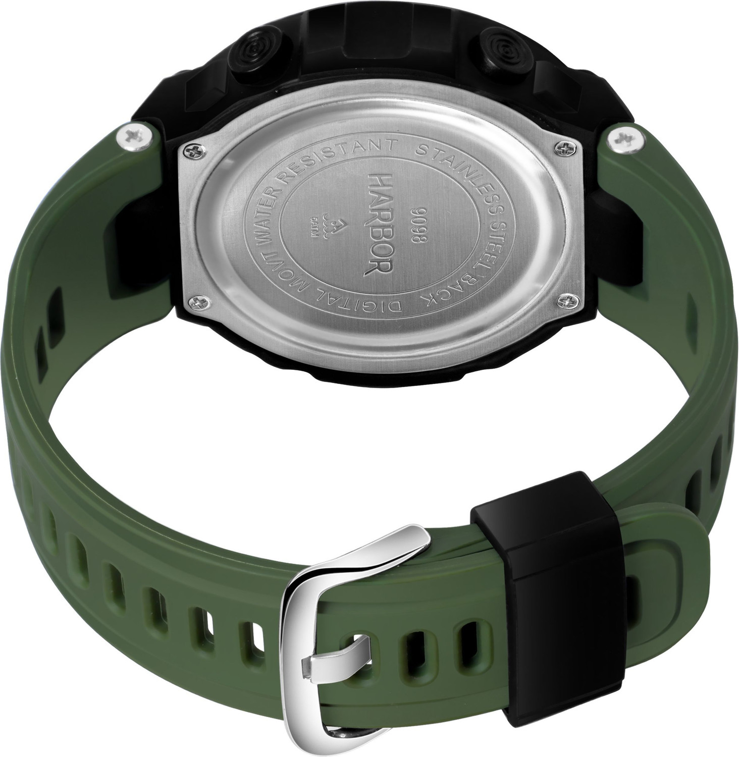 Image of Harbor EF 9098-Green Green Strap Multi Function Digital Sports Watch for Men's Active Routine Digital Watch - For Men