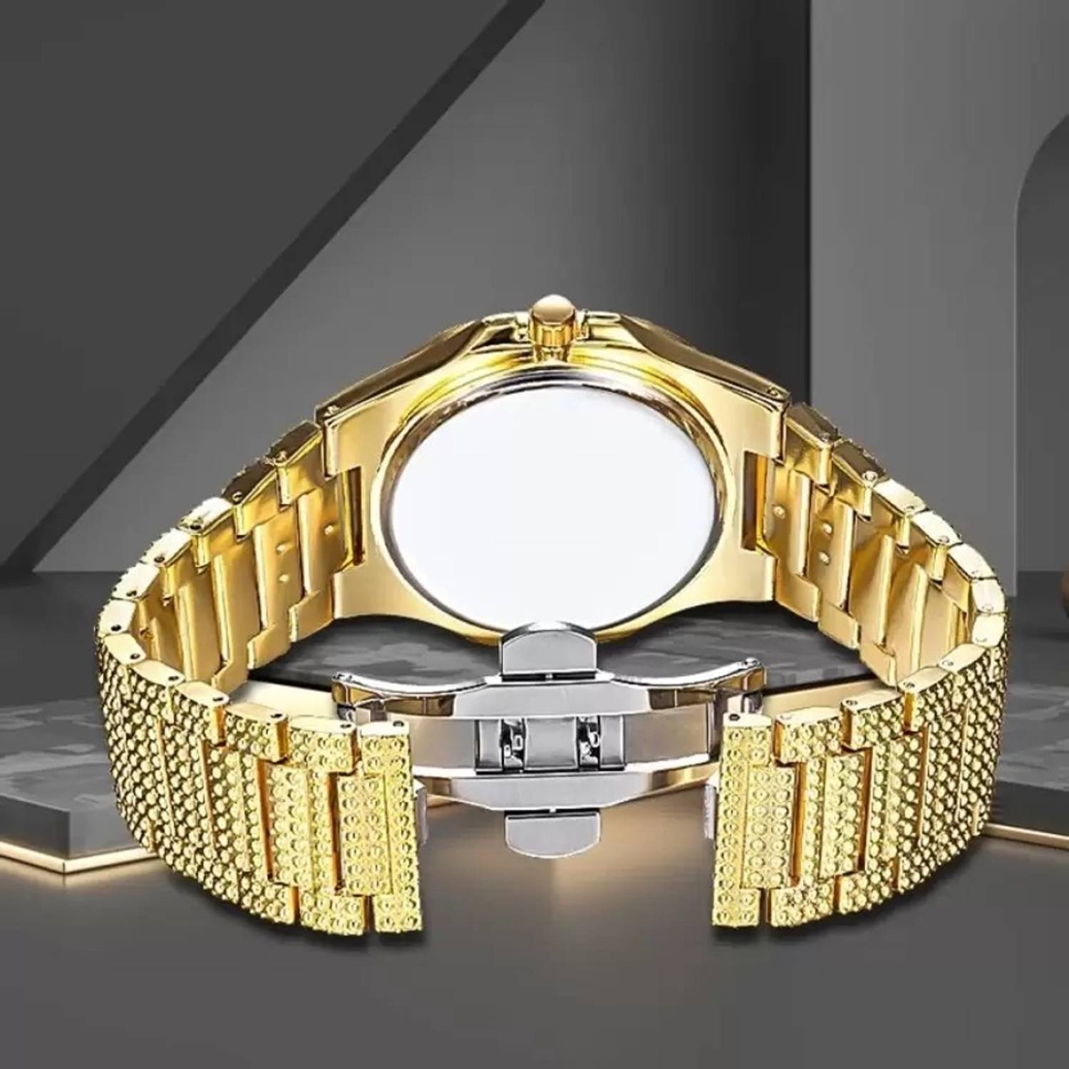 GreekWatch GW2408 Gold Analog Watch - Image 2