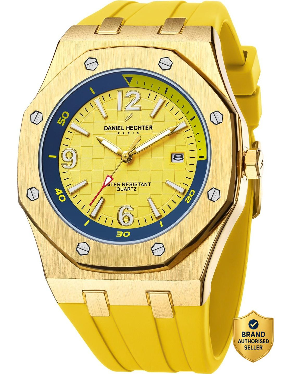 Image of DANIEL HECHTER Model DHM1015 Analogue Yellow Dial Men's Watch Analog Watch - For Men