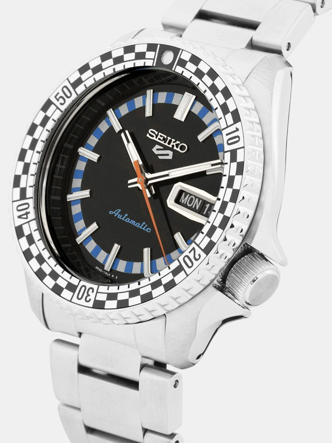 Image of Seiko Seiko Checker Flag Special Edition 5 Sports Automatic Watch for Men-SRPK67K1 Analog Watch - For Men