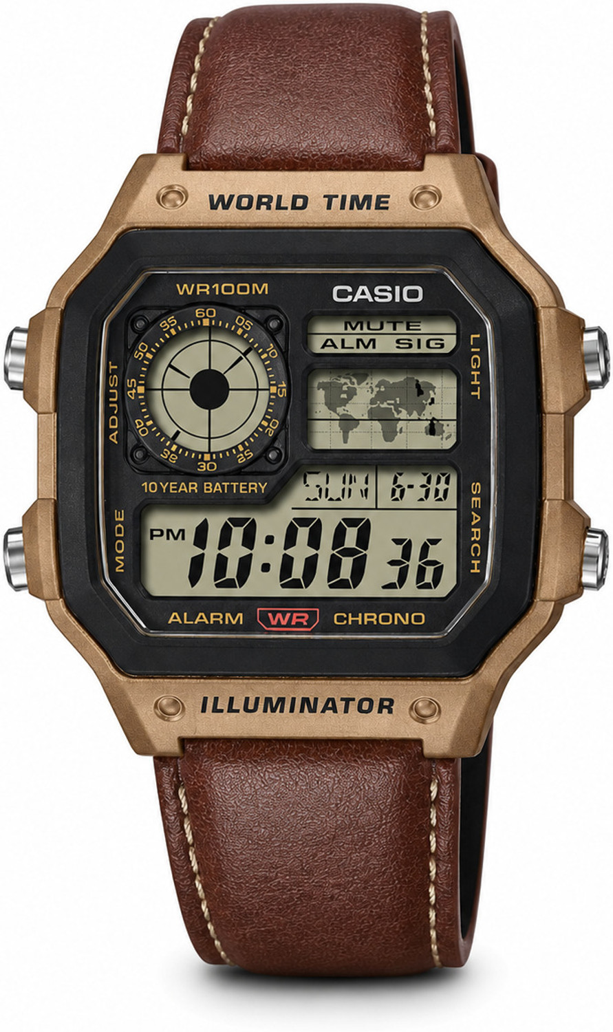 Image of GASIQ Wrold Time World Time Analog-Digital Watch - For Men