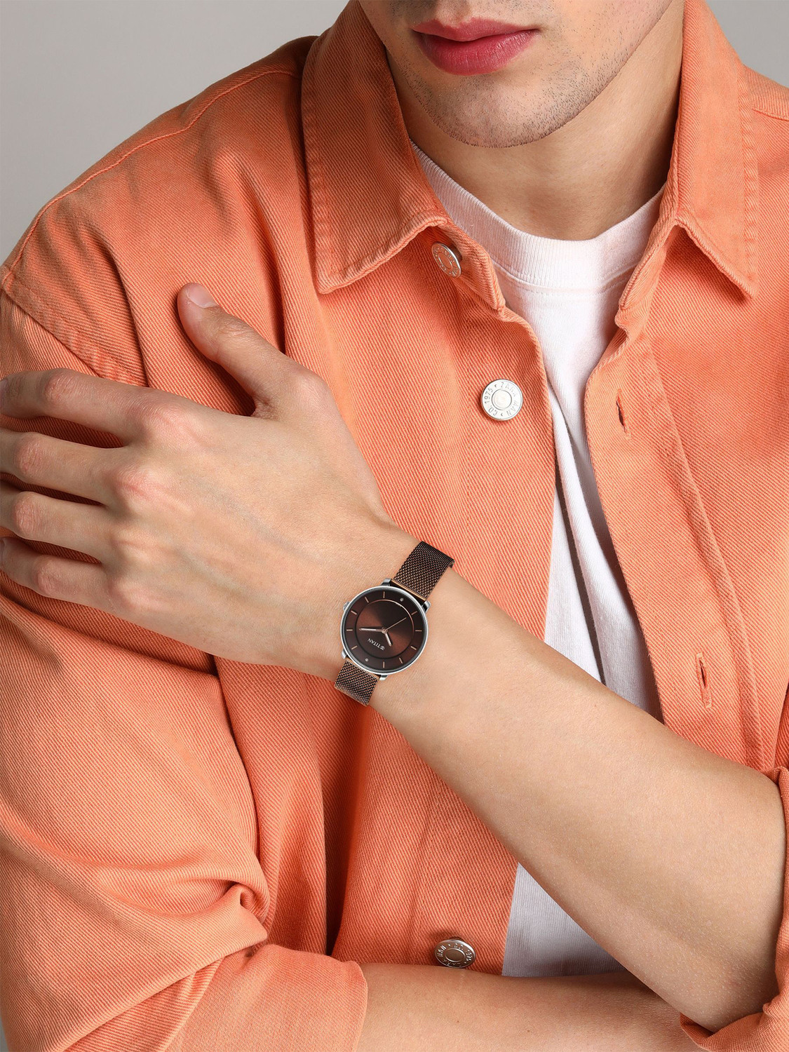 Image of Titan 2728KM02-DN985-IBD REIMAGINE MINI 2728KM02-DN985-IBD REIMAGINE MINI Analog Watch - For Men