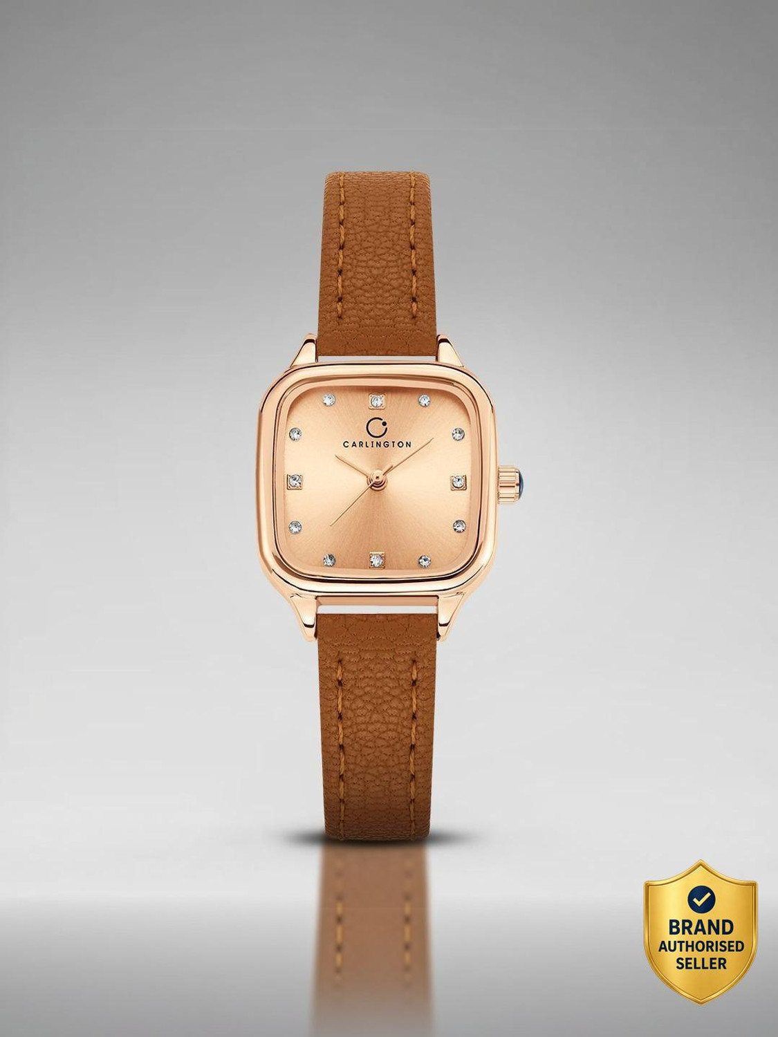 Image of Carlington CT 201 Rose Brown Carlington Aura Series Premium Ladies Wrist Watches Analog Watch - For Women