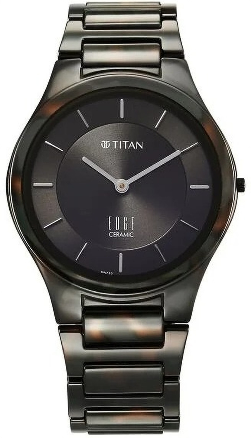 Image of Titan Titan Edge Ceramic Camo Quartz Analog Green Dial Ceramic Strap Watch For Men / Analog Watch - For Men