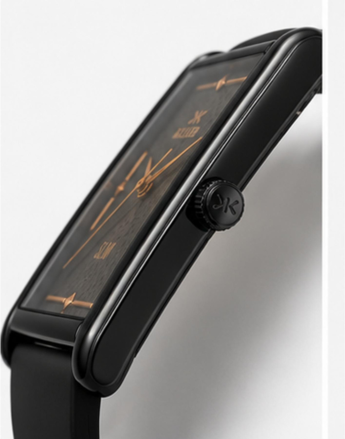 Image of KILLER Slim Men's Analog Watch with Black Silicone Strap & Black Textured Dial Analog Watch - For Men