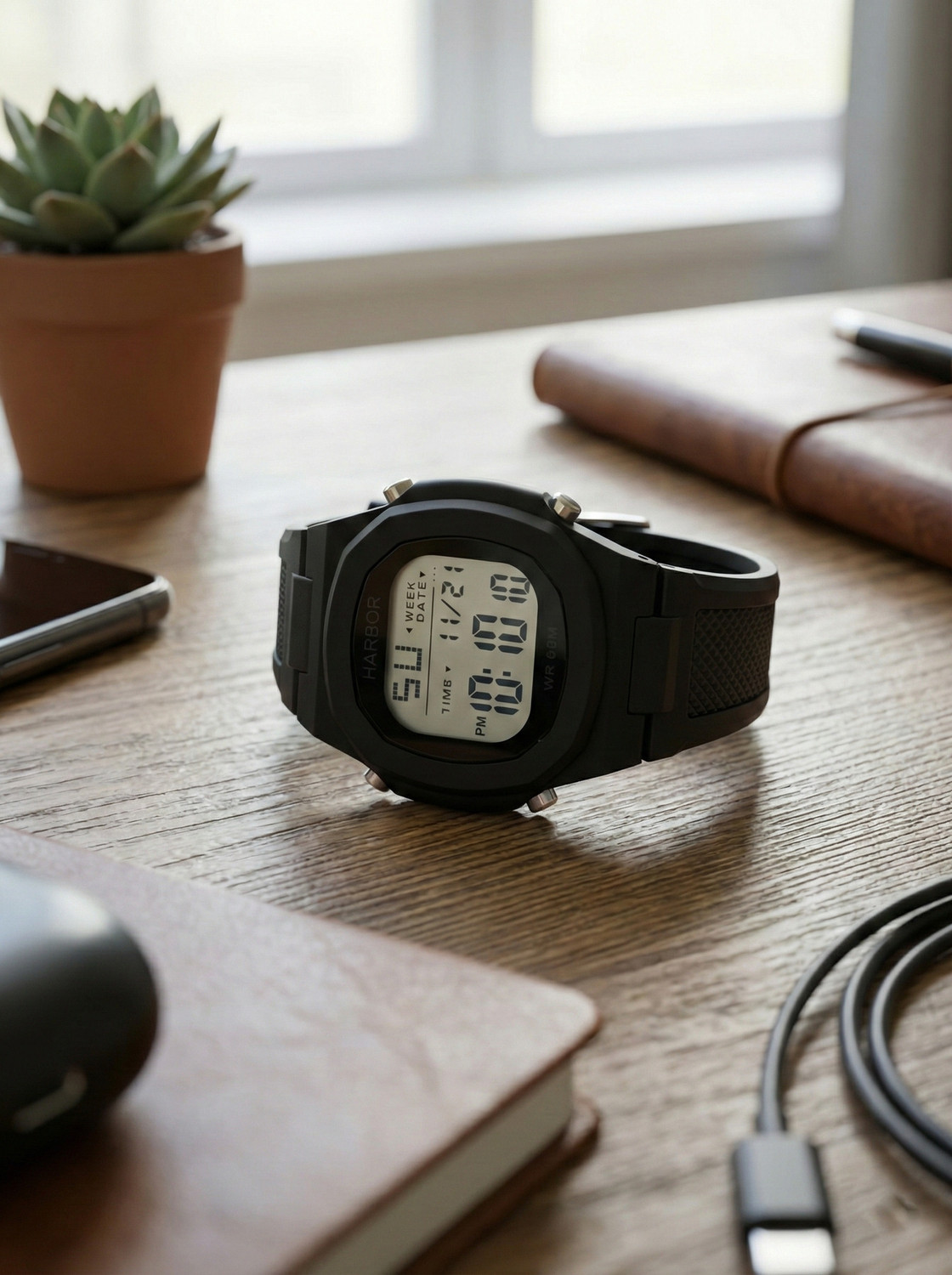 Image of Harbor rugged durability modern styling bold square dial gym, outdoors Sports Watch Digital Watch - For Men