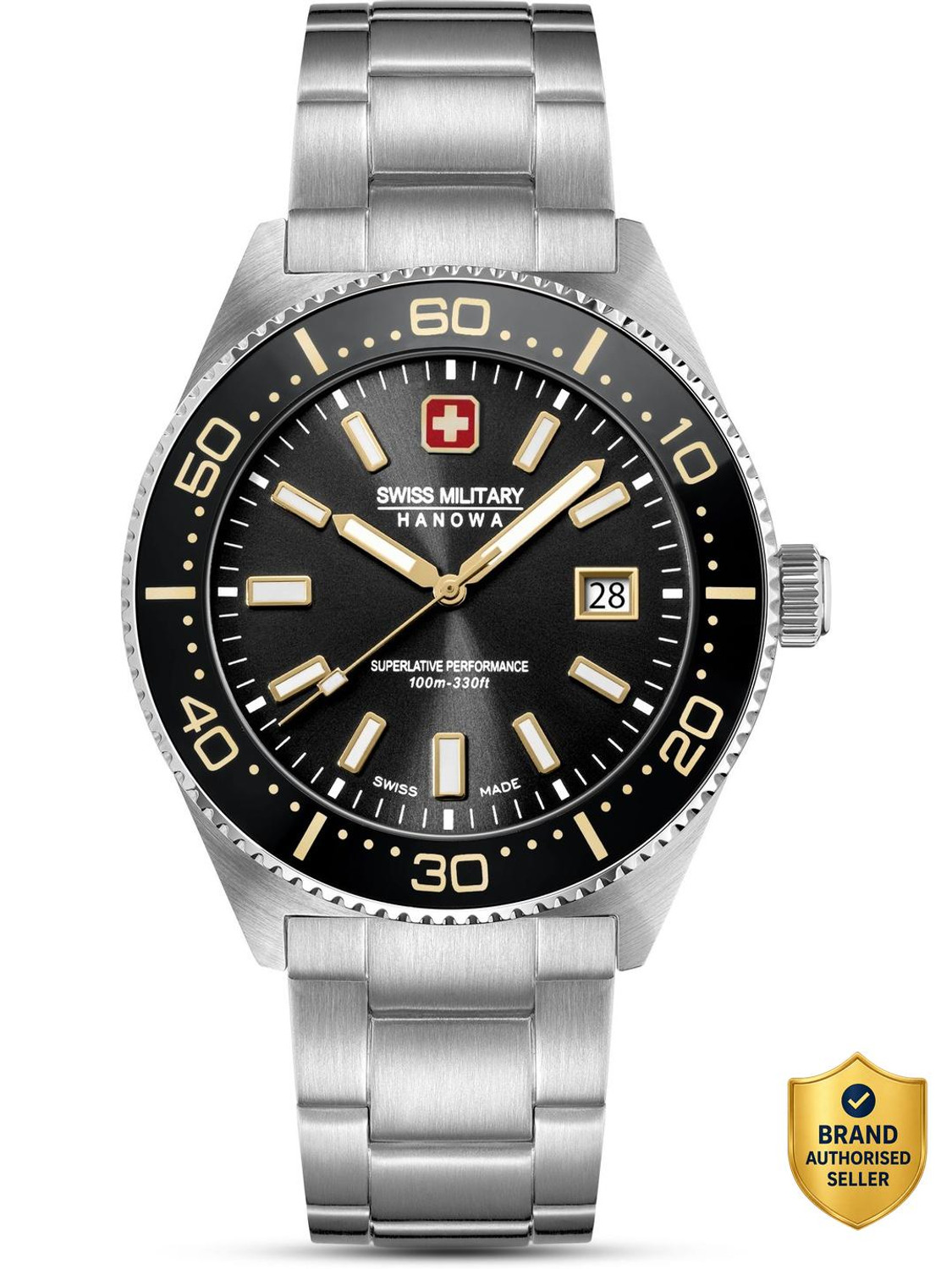 Image of Swiss Military Hanowa NOMAD NOMAD Black Round Dial Comes With Swiss Made Analog Watch For Men's Analog Watch - For Men