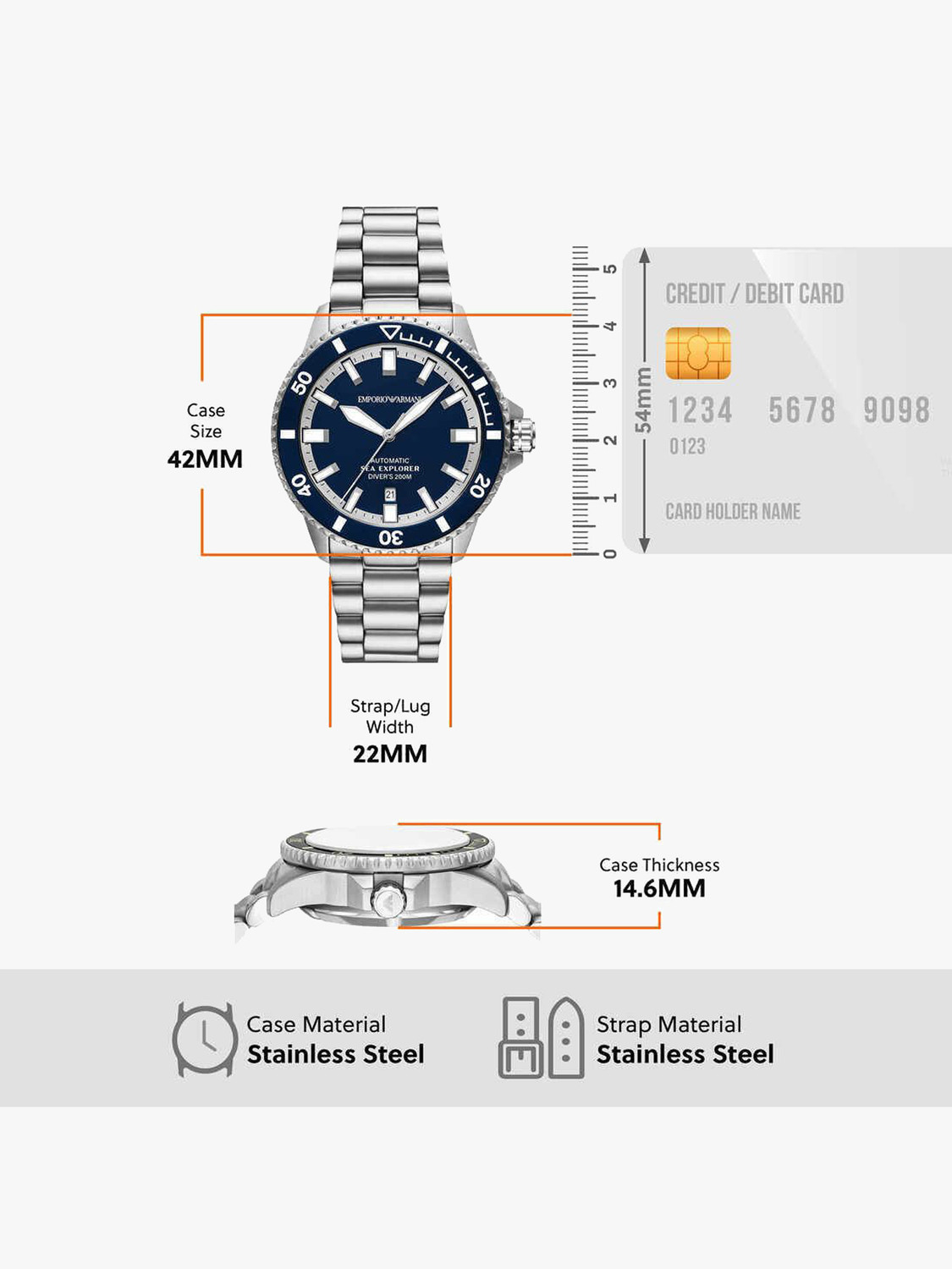 Image of EMPORIO ARMANI Sea Explorer Sea Explorer Analog Watch - For Men
